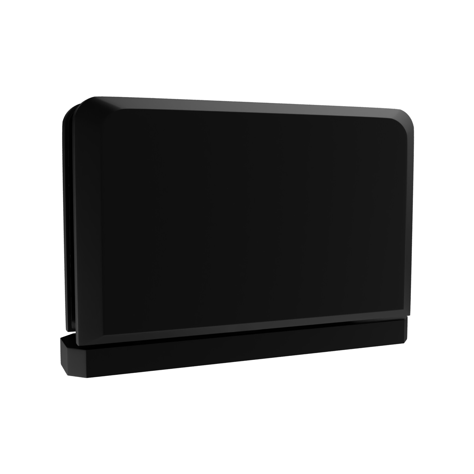 Brixwell  PH01MBL Top or Bottom Mount Hinge Brass Construction 5/16 in To 3/8 in Glass Thickness Matte Black Finish