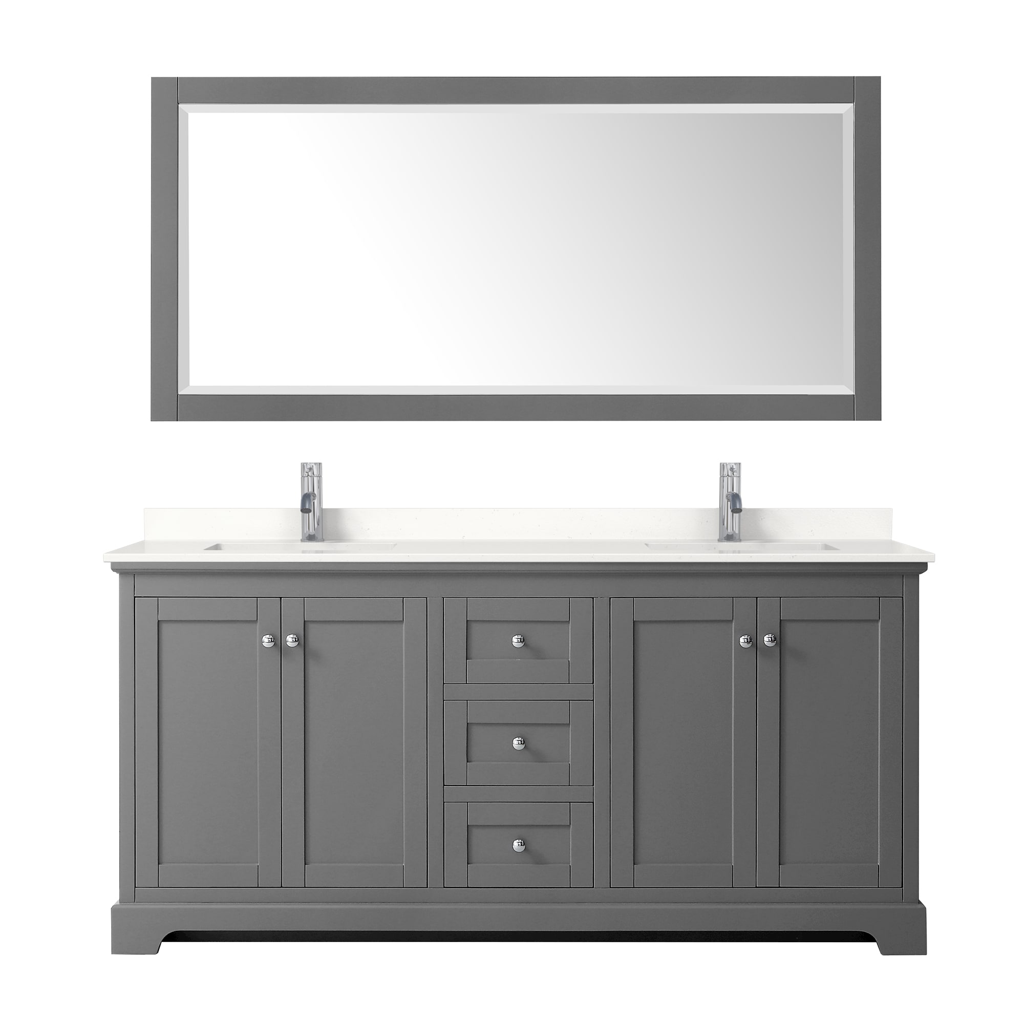 Wyndham Collection WCV232372DKGWQUNSM70 Bath-Vanity-Combo - View #2