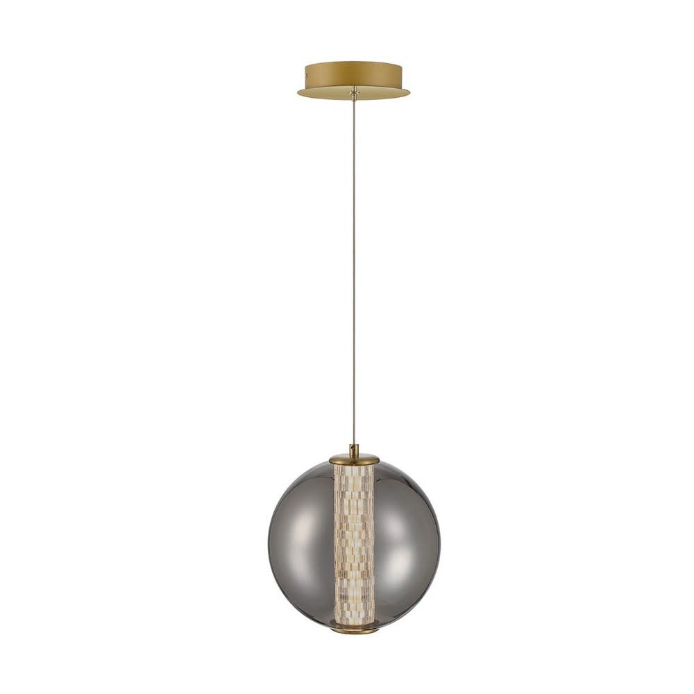 Eurofase Atomo 1 - Light Gold Contemporary / Modern - LED Glass And Metal Pendant Light