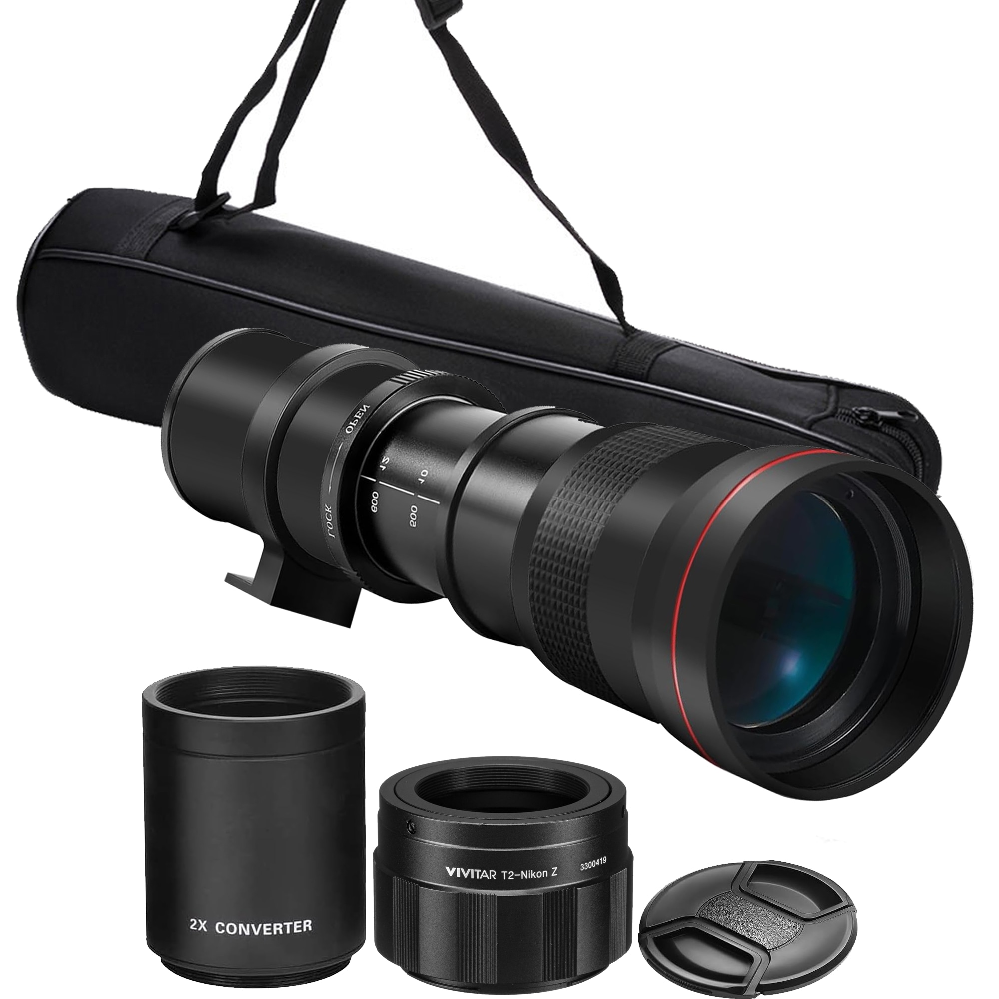 Vivitar 420 1600mm f 8 3 HD Manual Super Telephoto Zoom Lens for Nikon Z50 Z5 Z6 II Z7 Z7 II ZF ZFC