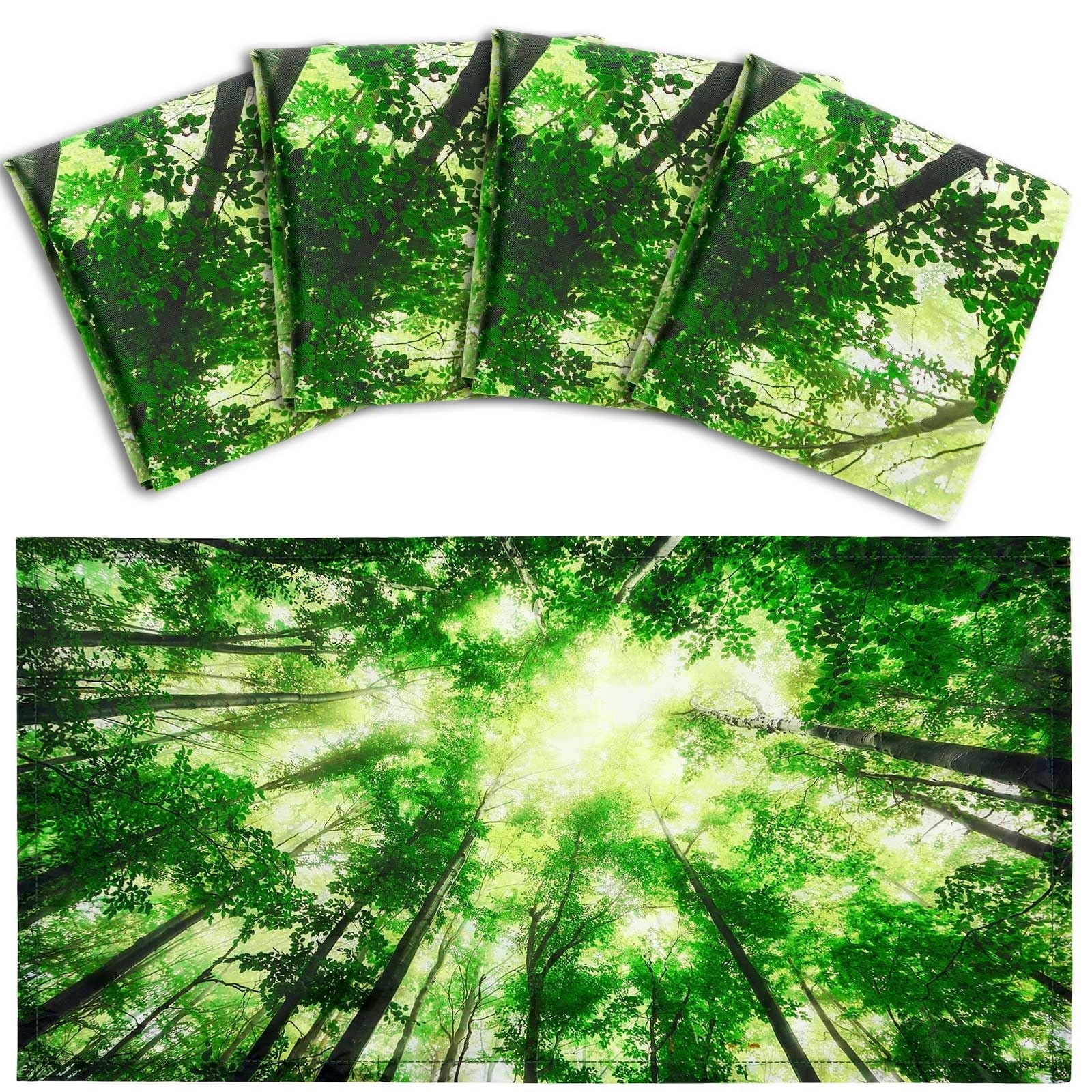 AOIZGMY -  4 Pack 4 x 2 Feet Magnetic Fluorescent Light Covers Forest Pattern Light Filter Shade ...