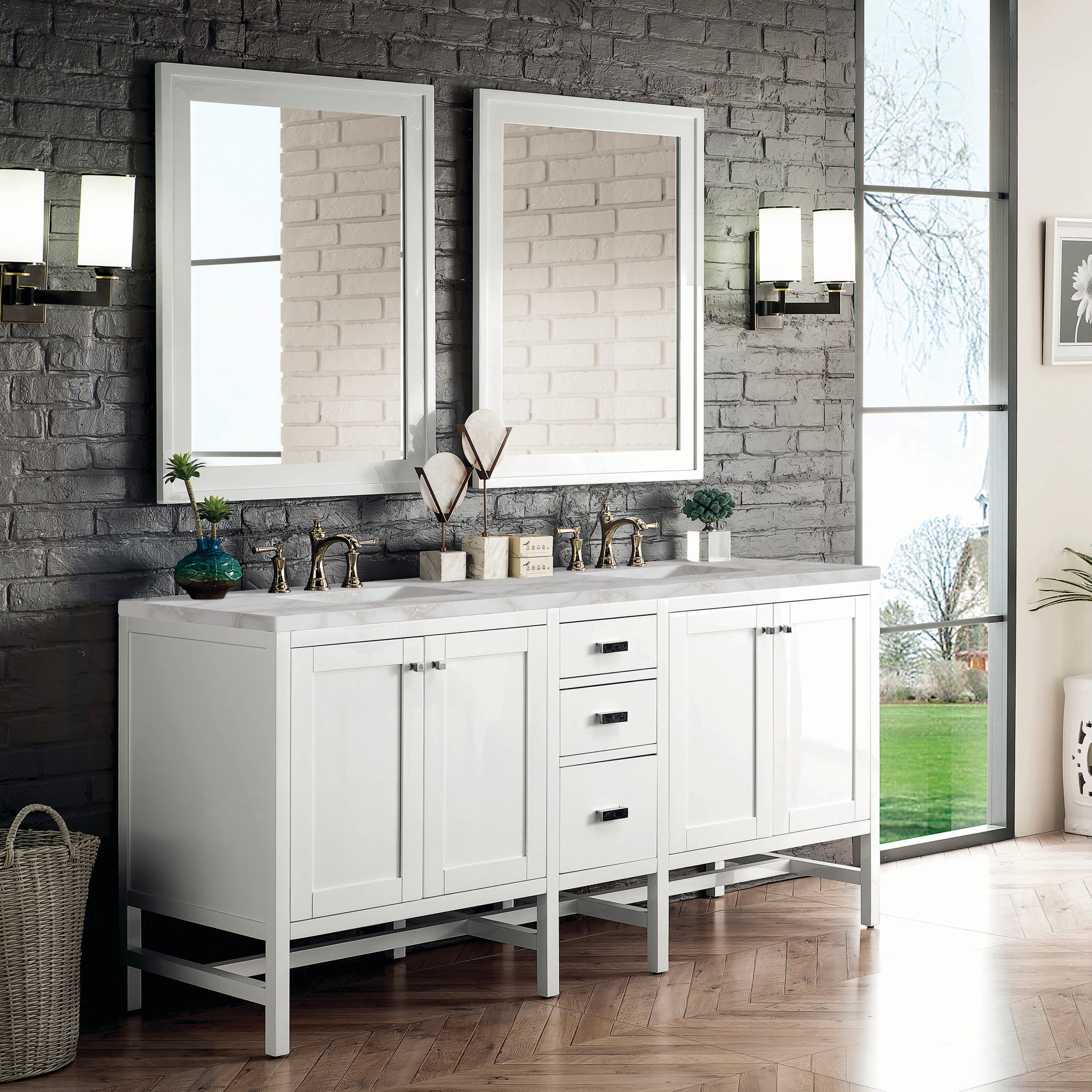 James Martin Vanities E444-V72-GW-3VSL Bath-Vanity-Combo - View #3