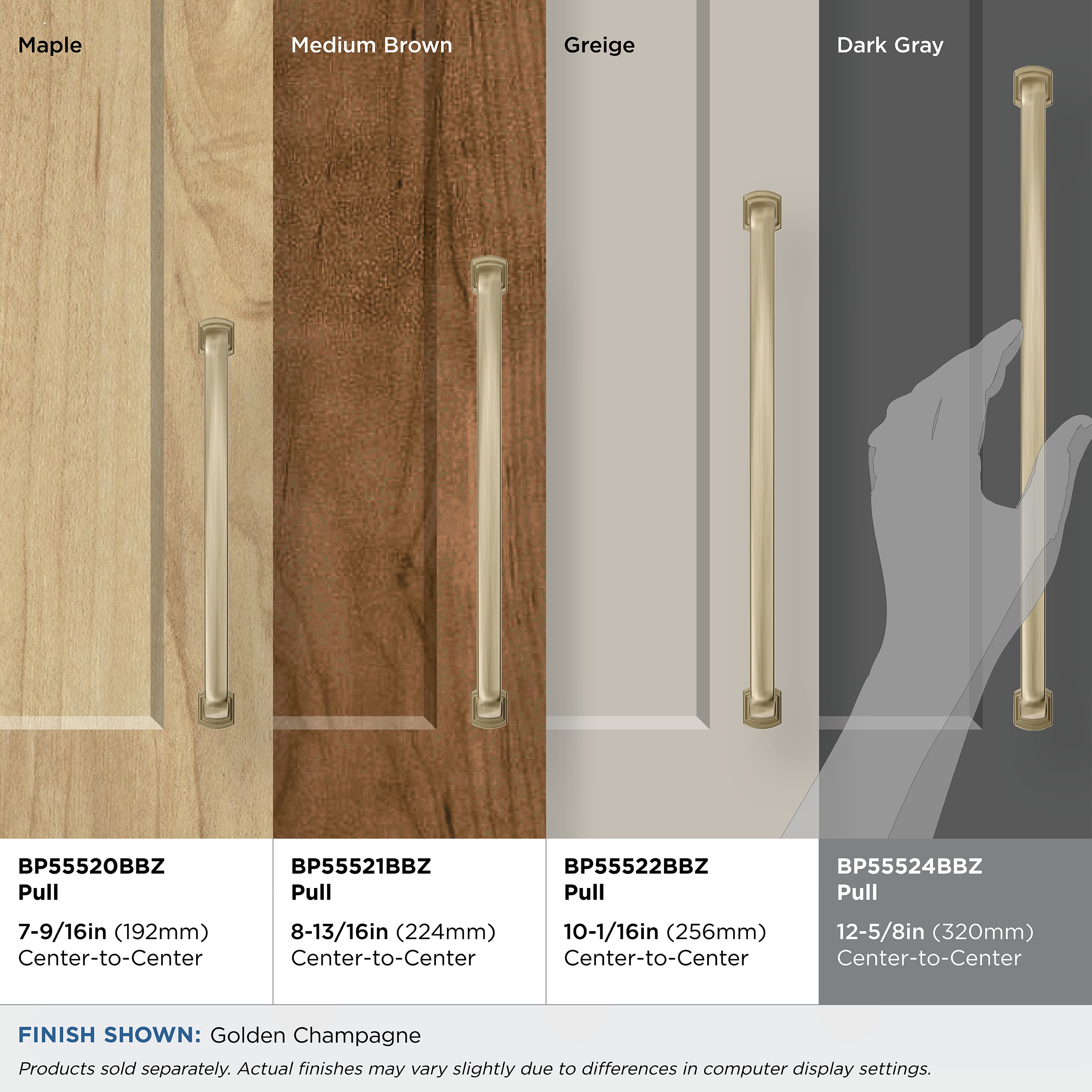 Amerock BP55524BBZ Cabinet-Pulls - View #7