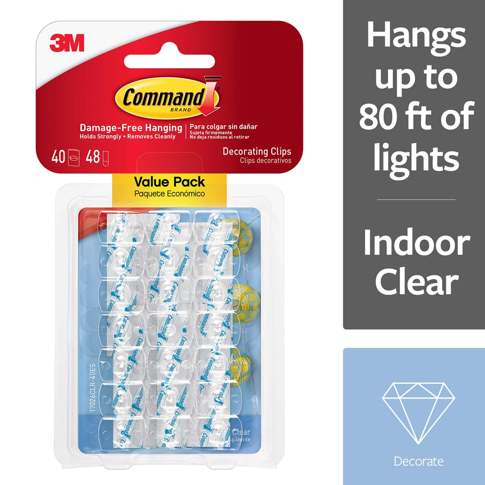 3M MPRO17026CLR-40ES Holiday-Hooks-Hangers-Holders - View #2