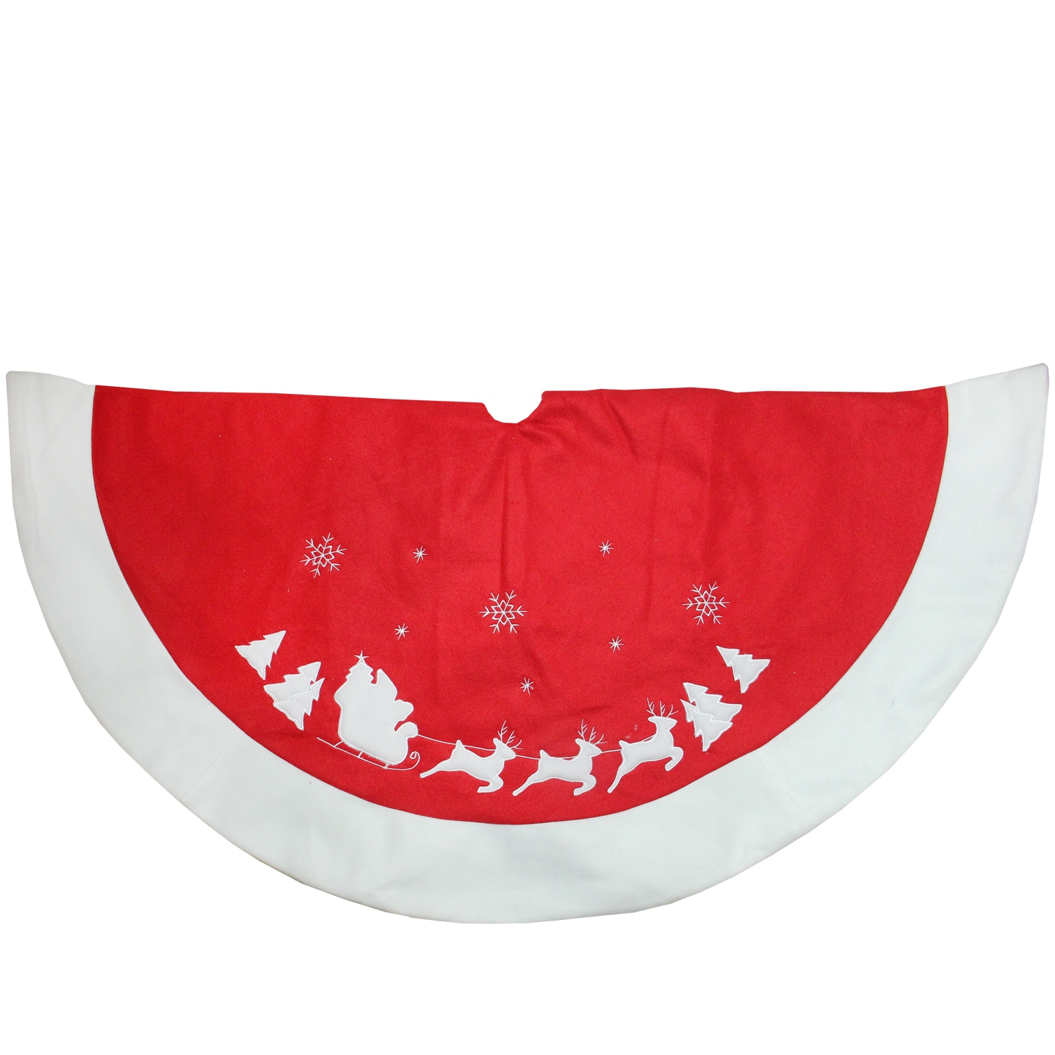 Northlight 32585292 46-in White Tree skirt