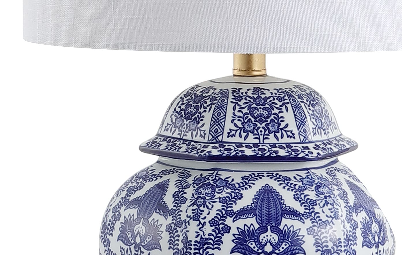 Gretchen 25" Blue and White Ceramic Ginger Jar Table Lamp