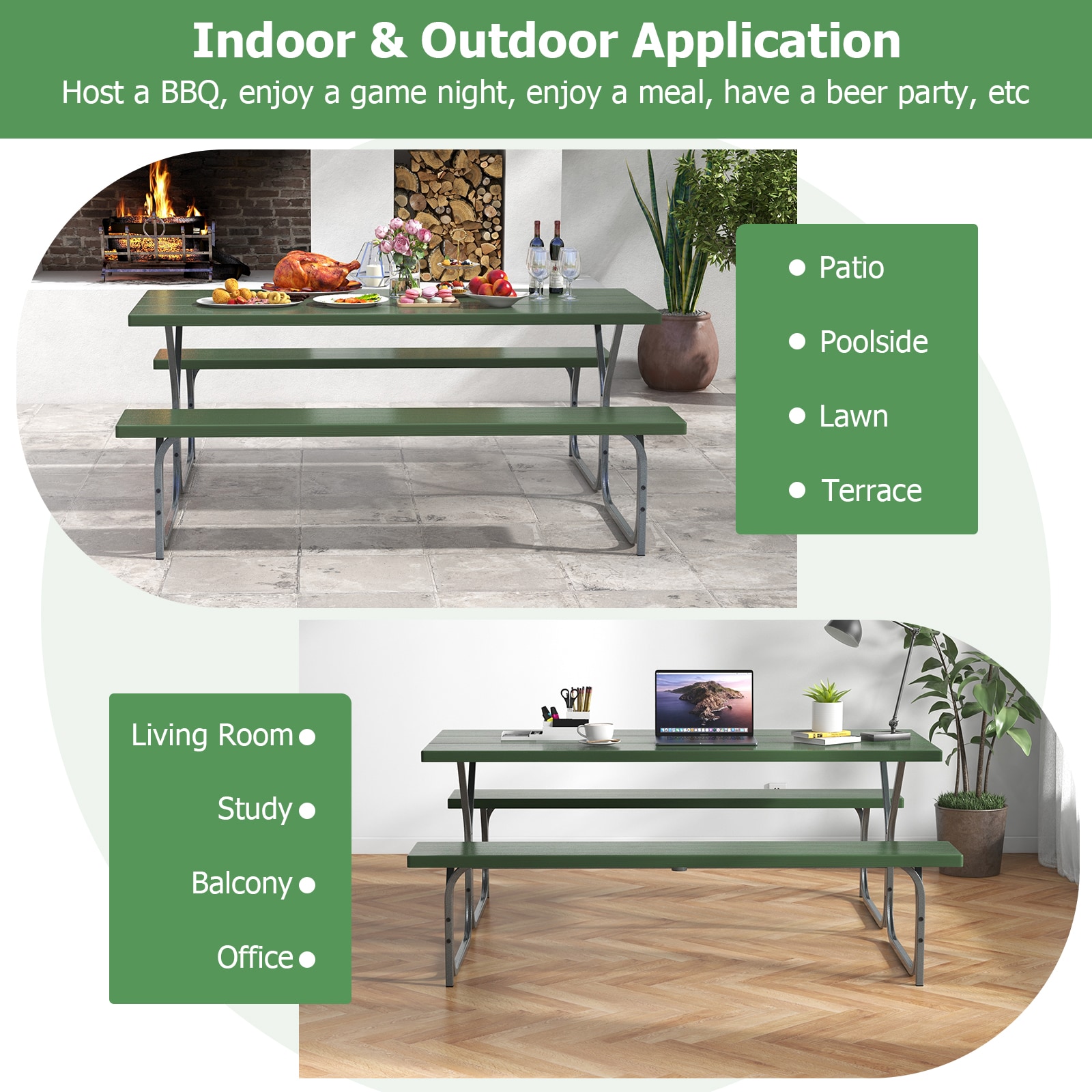 Forclover HBV-1266LS Picnic-Tables - View #9