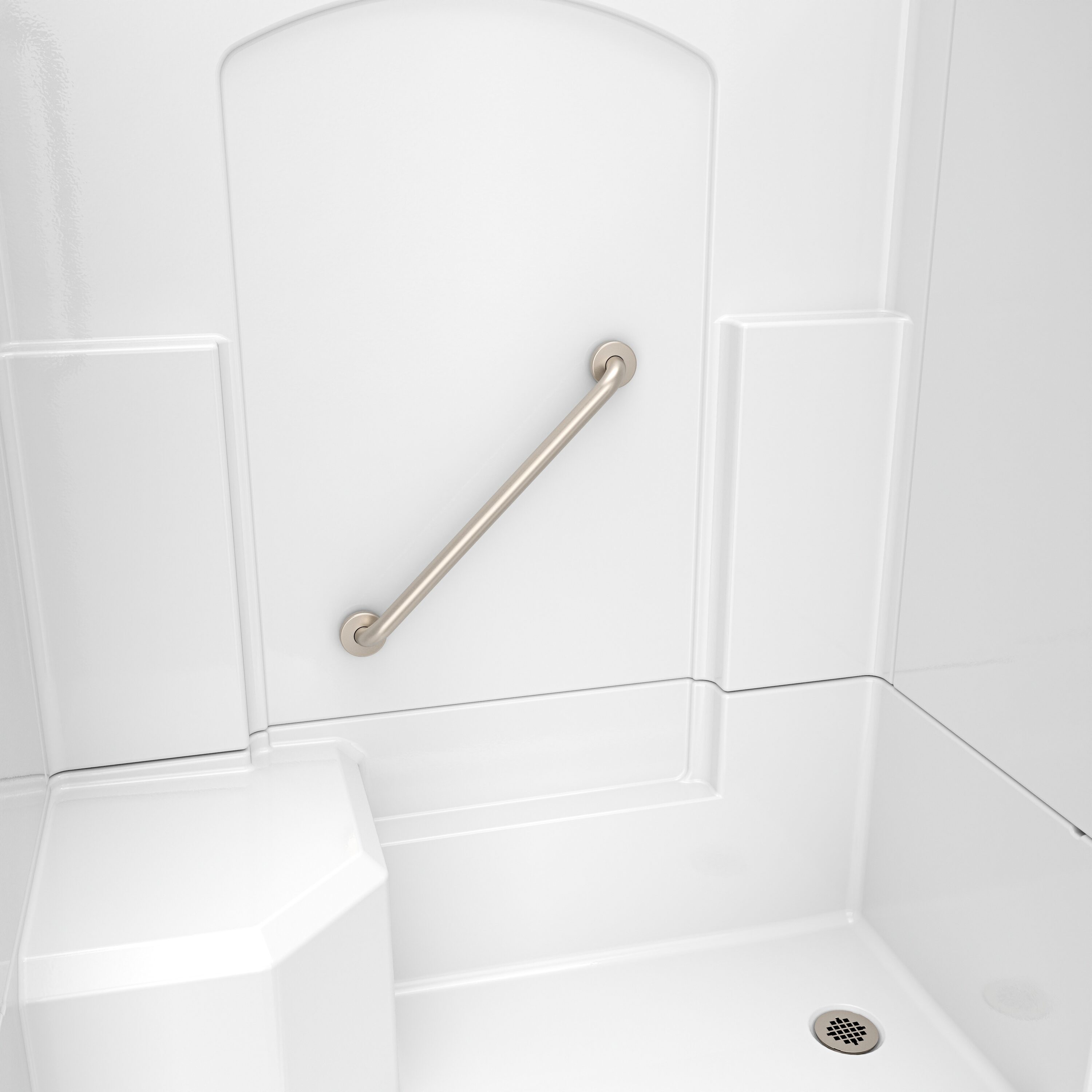 Laurel Mountain LM3660SH1S4PLWH Alcove-Shower-Kit - View #5