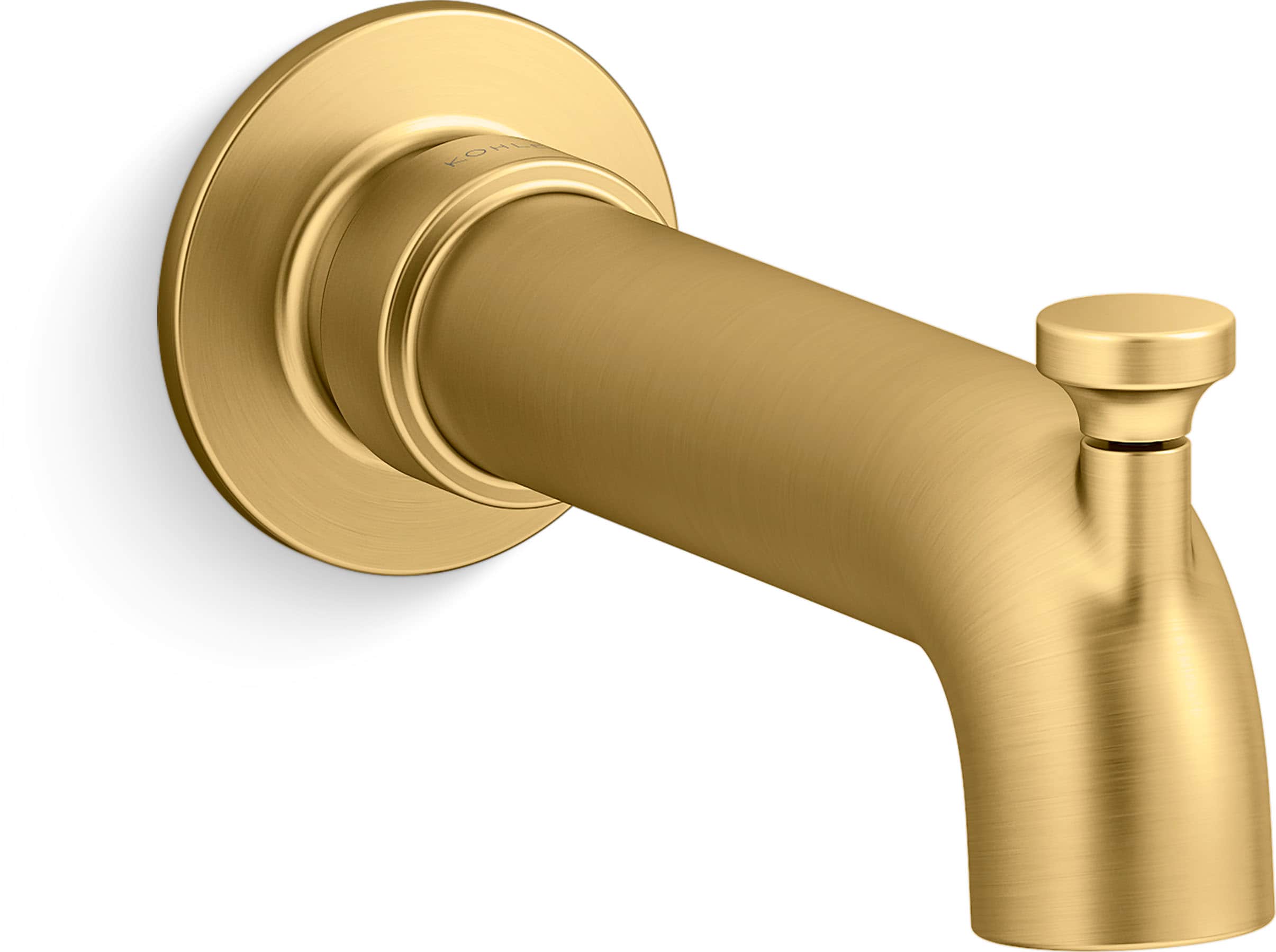 KOHLER 35923-2MB Castia by Studio McGee Vibrant Brushed Moderne Brass Wall-mount Bathtub Spout With Diverter