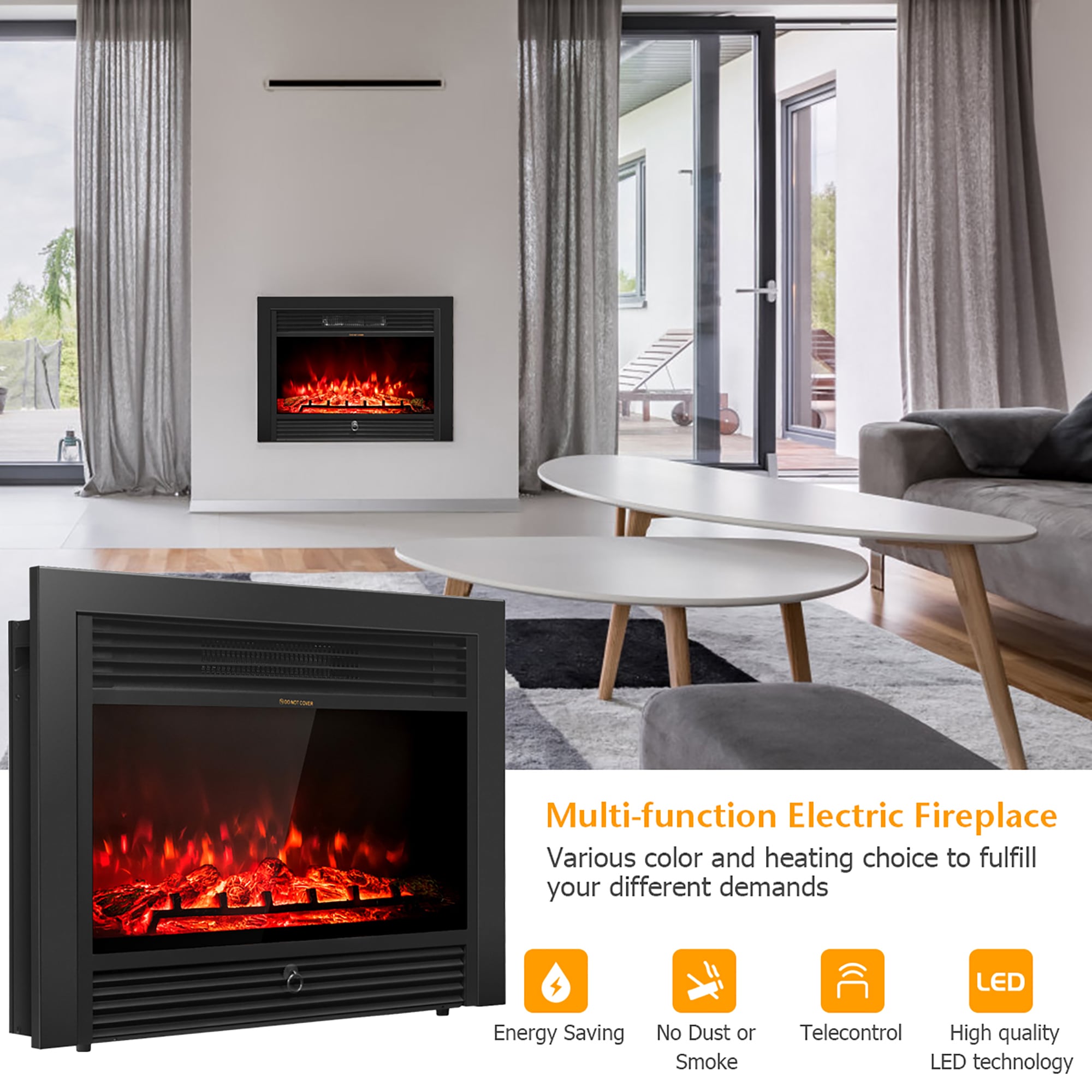Goplus HW51075 Electric-Fireplace-Fireboxes - View #5