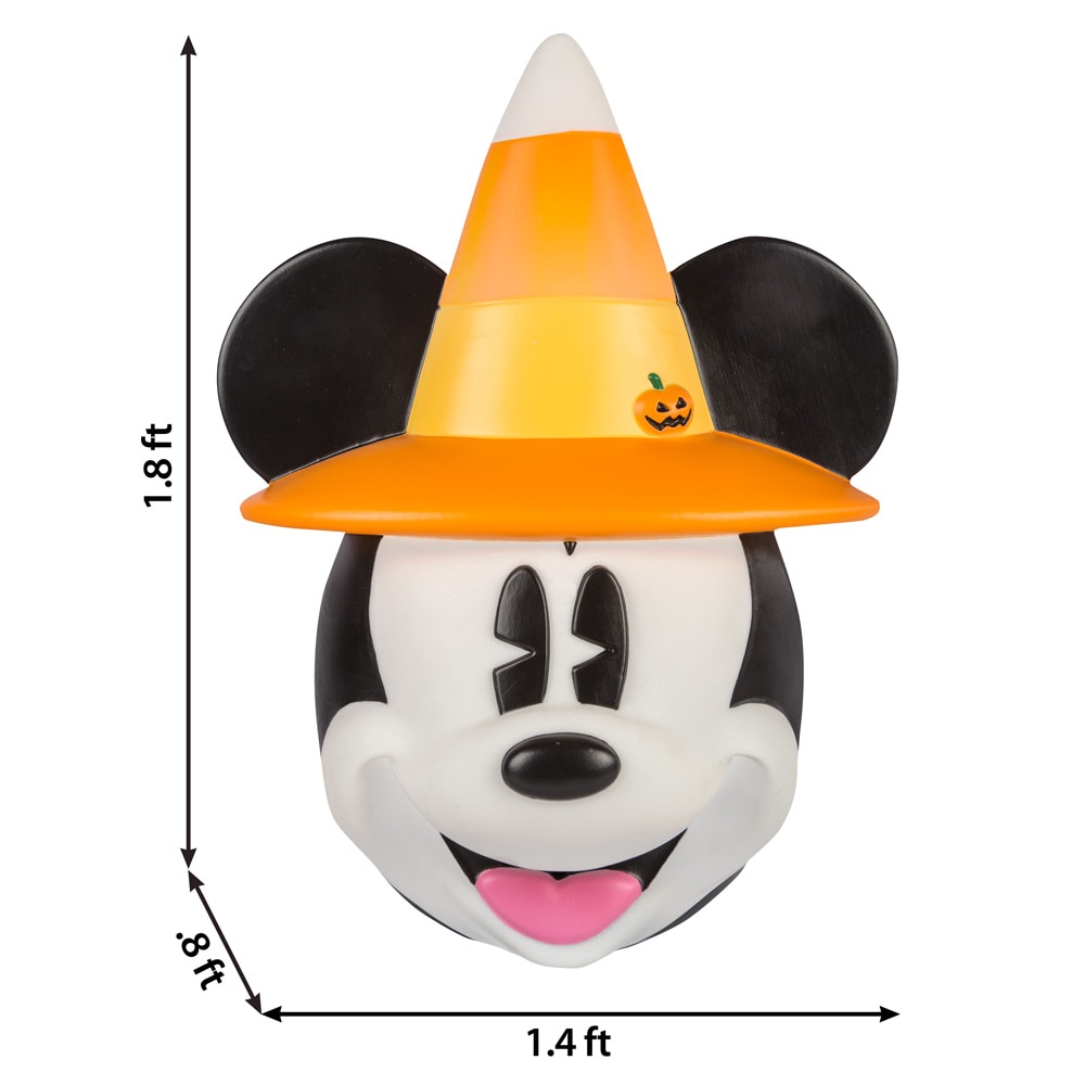 Disney 2-ft Lighted Mickey Mouse with Candy Corn Hat Blow Mold in ...