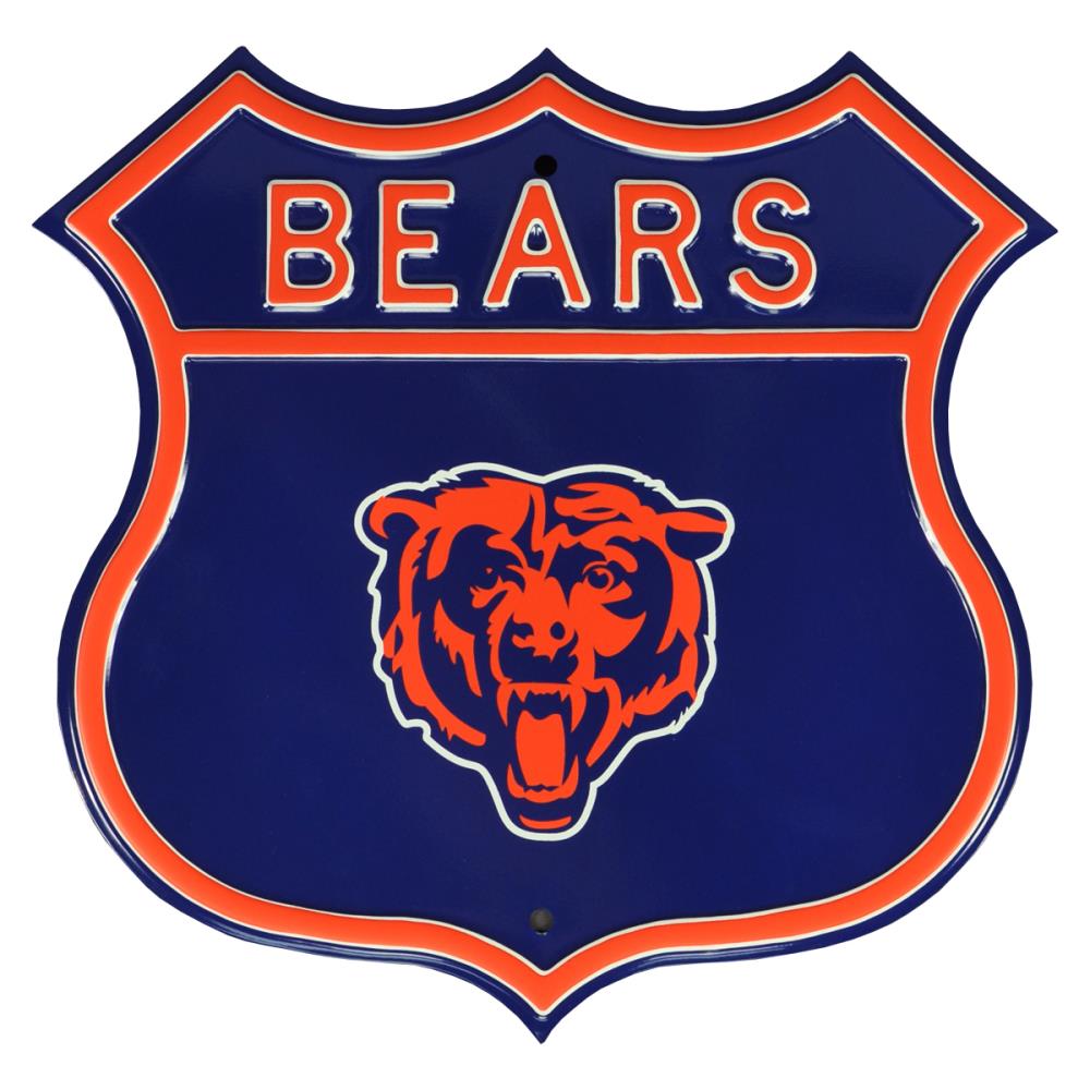 Chicago Bears Distressed Logo Cutout Sign