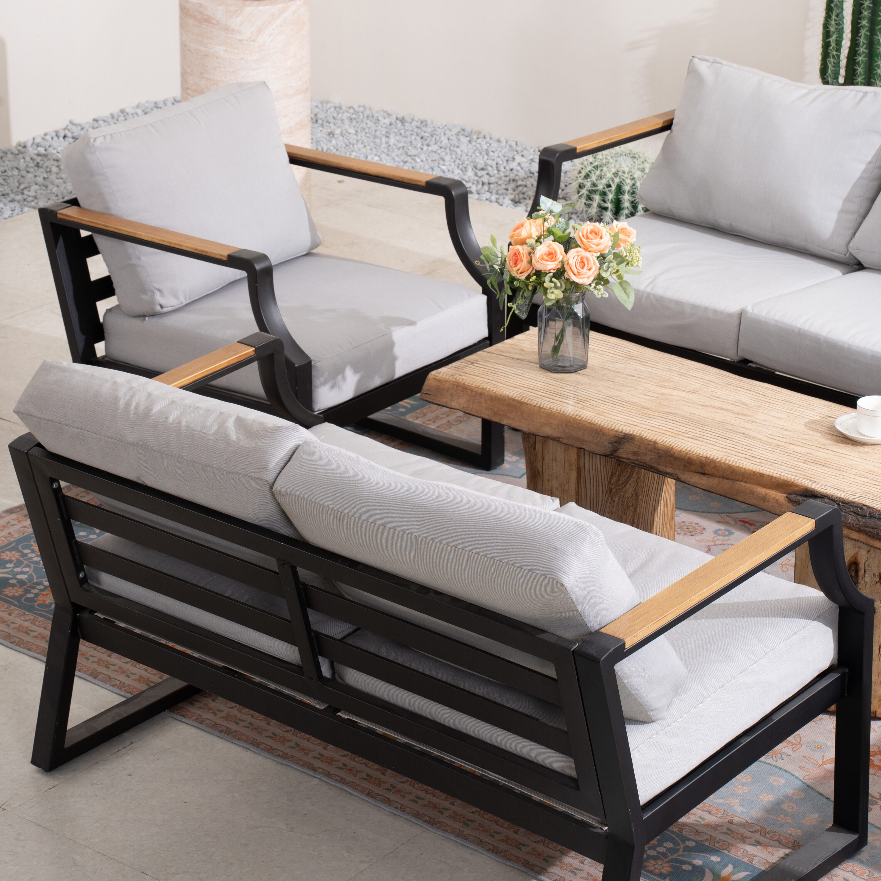 Direct Wicker DWS-2101B&24927TA Patio-Conversation-Sets - View #3