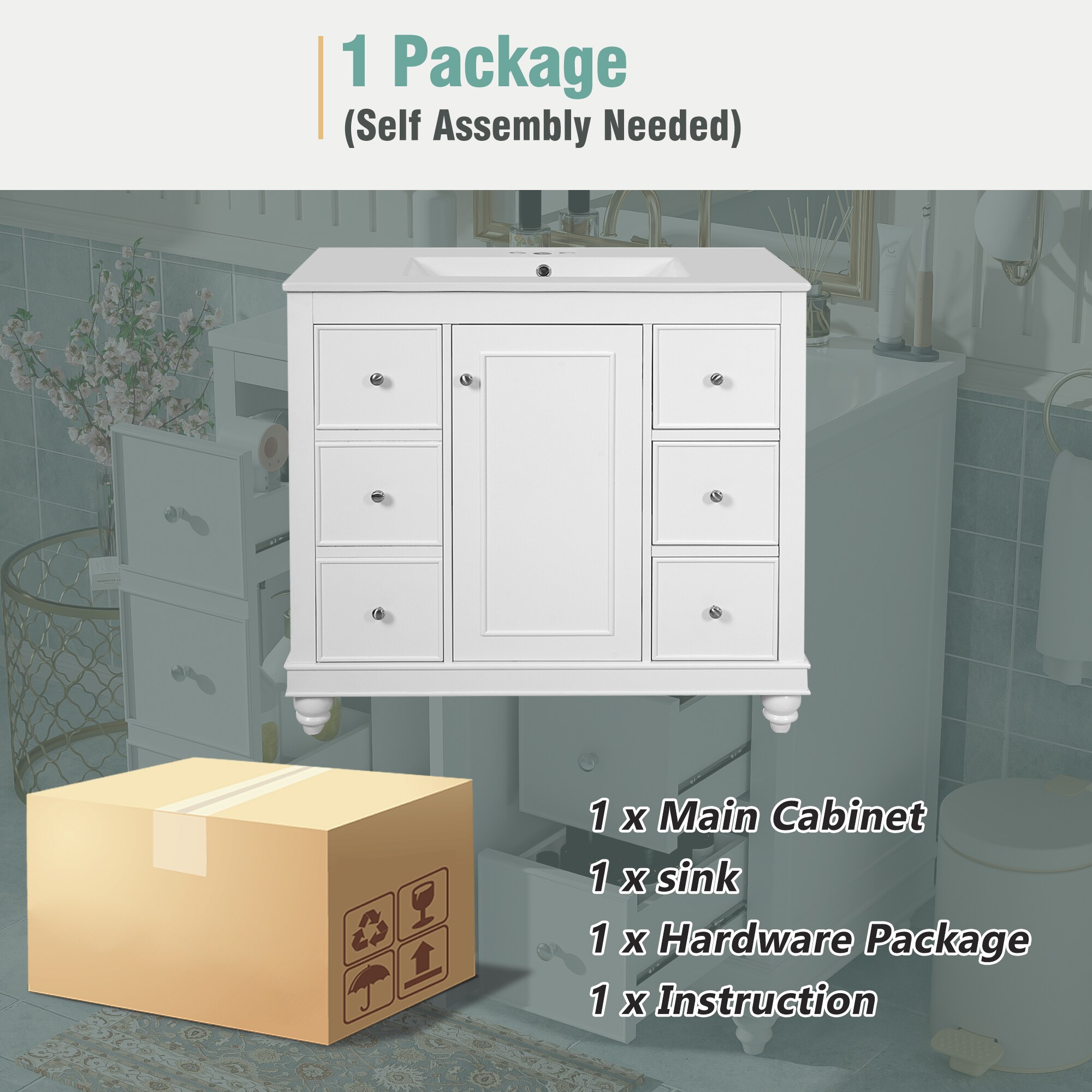 ModernLuxe L3P-N729P290065K Bath-Vanity-Combo - View #6