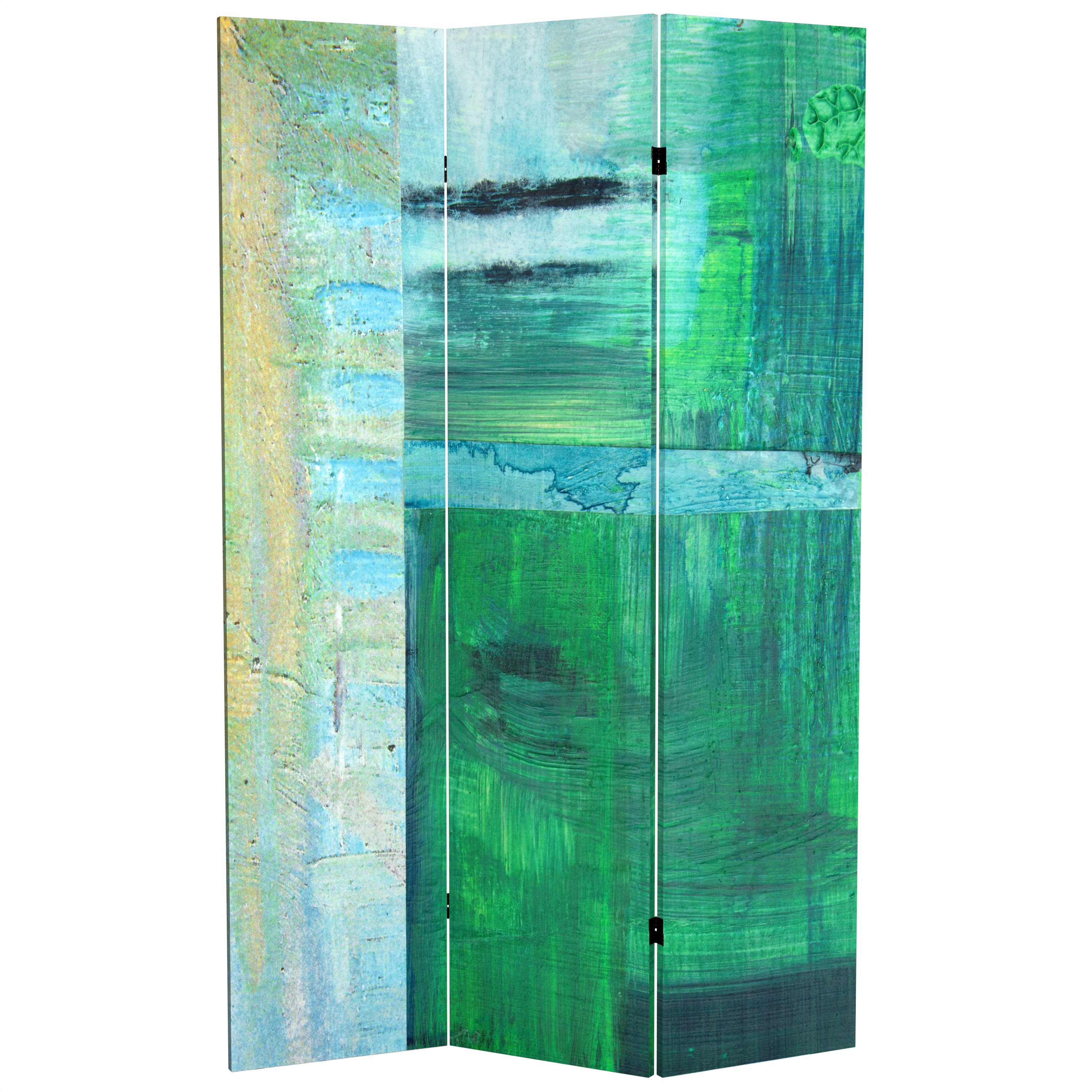 Red Lantern CAN-GITA63 3-Panel Printed Canvas Fabric Folding Contemporary/Modern Style Room Divider