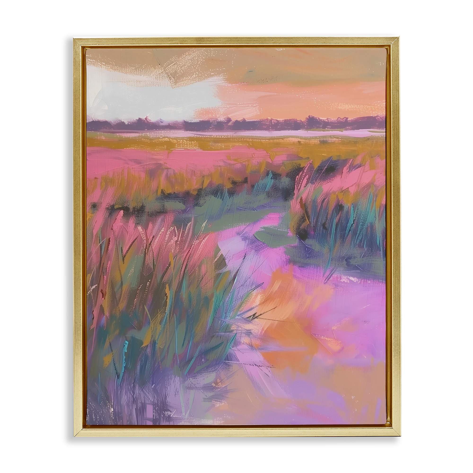 Stupell Industries BT-688-FFG-16X20 Autumnal Marsh Landscape Floating Frame design by Arlington Prints