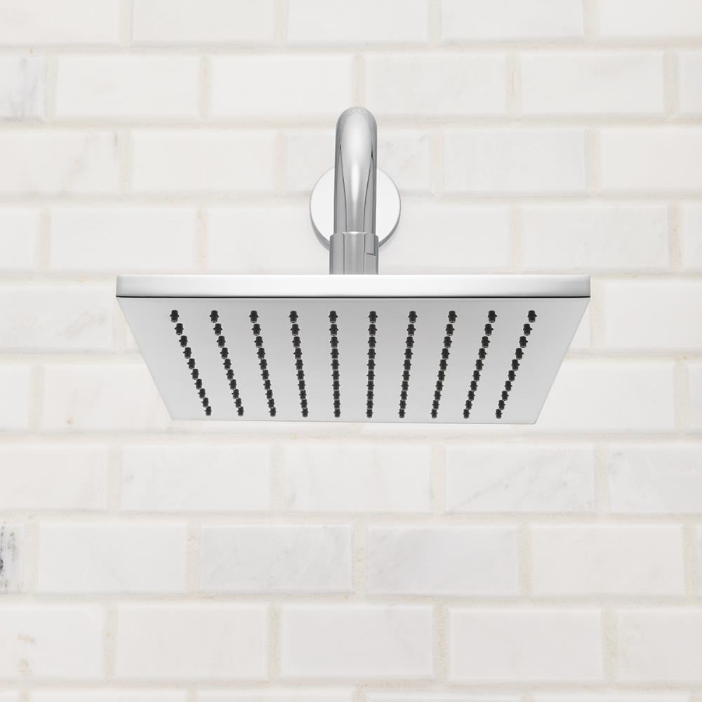 Kubos Square Polished Chrome Ceiling and Wall Mounted Rain Shower Head