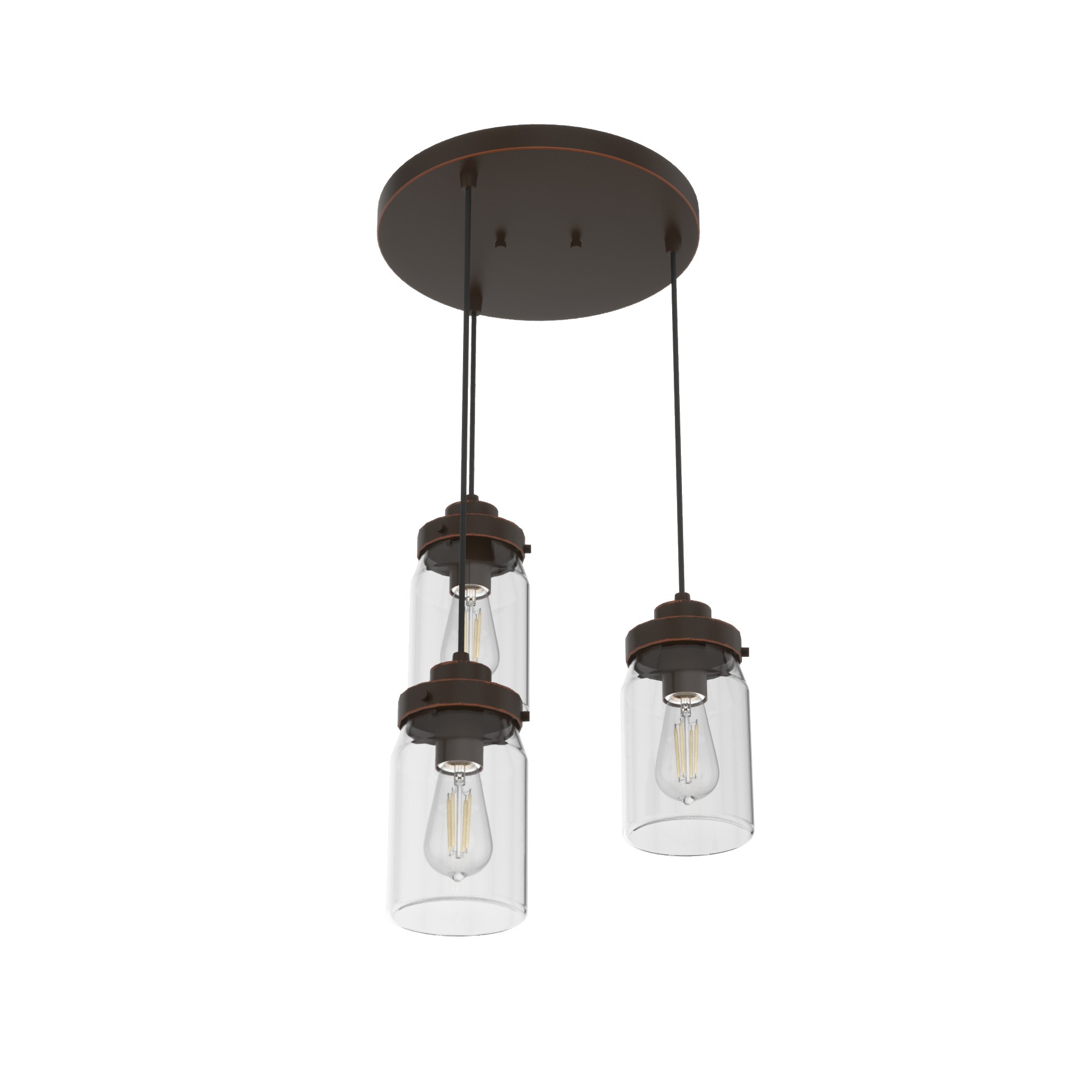 Devon Park Onyx Bengal 8.75" Rustic Cluster Jar Pendant Light