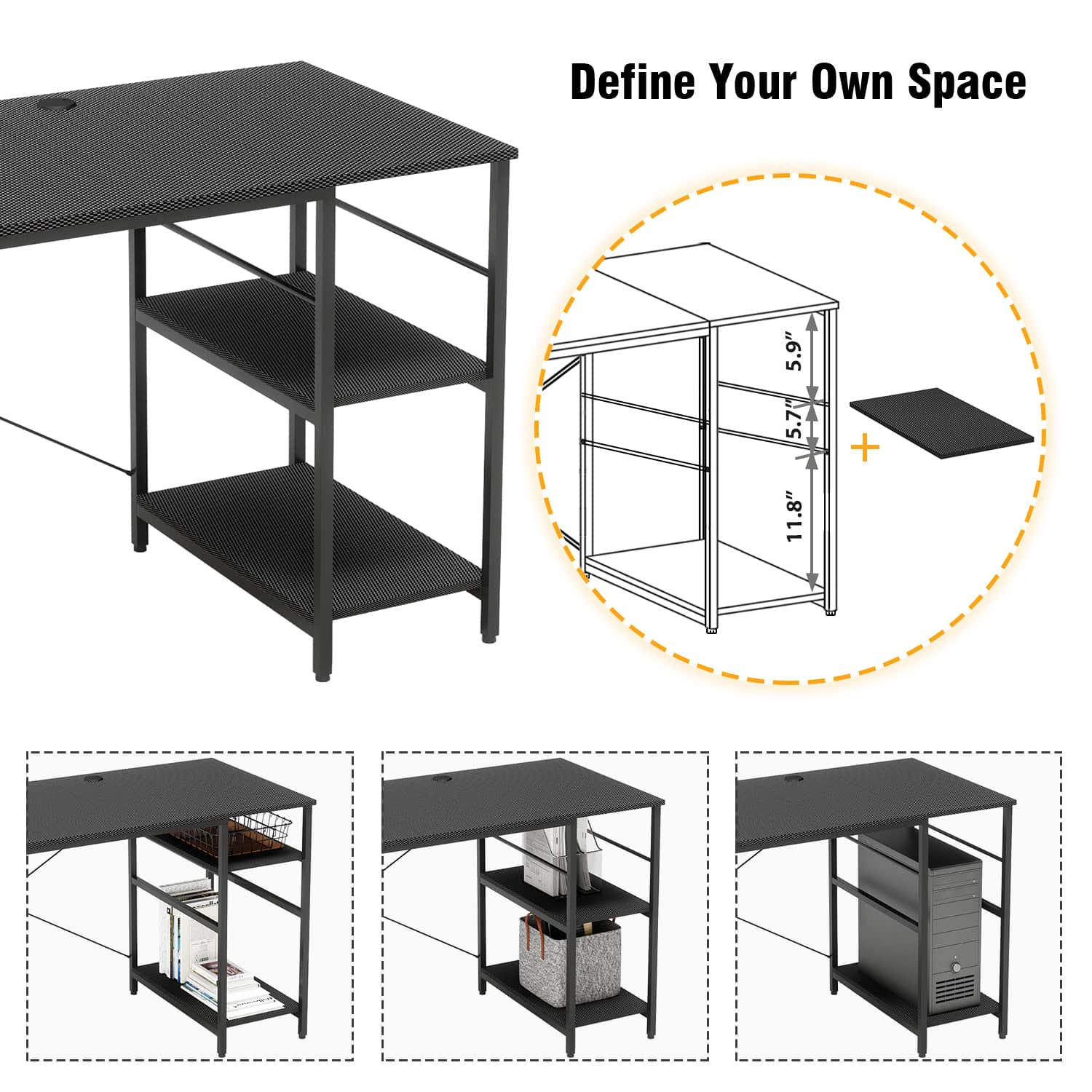 Bestier LOW-15158-D31GAM desks - View #2