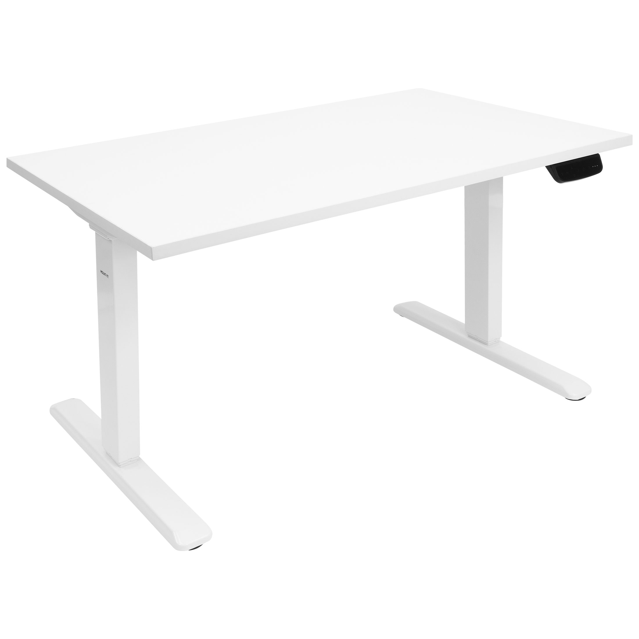 Elevate 47'' White Dual Motor Electric Sit-Stand Desk with Touchscreen Control