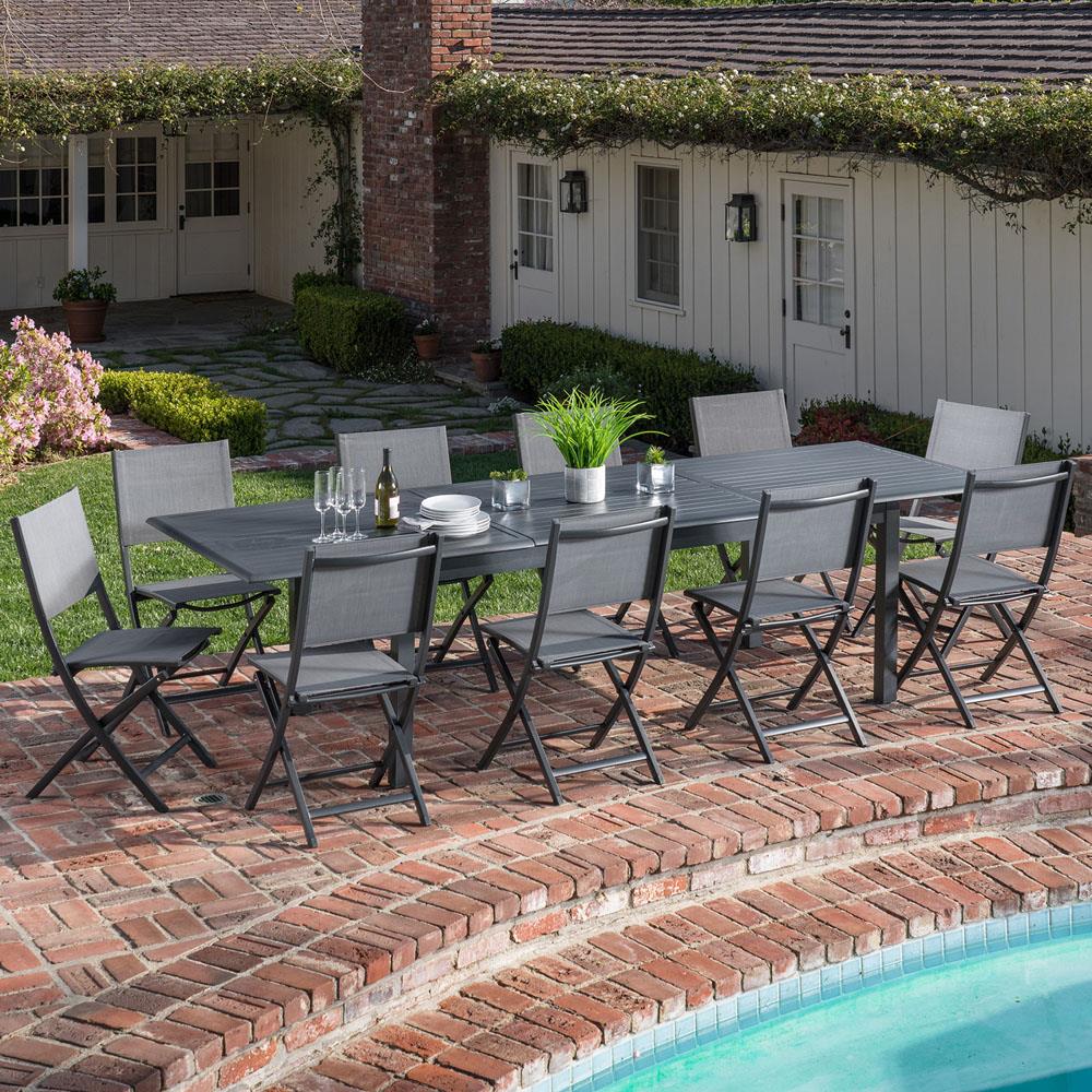 Hanover DAWDN11PCFD-GRY Patio-Dining-Sets - View #11