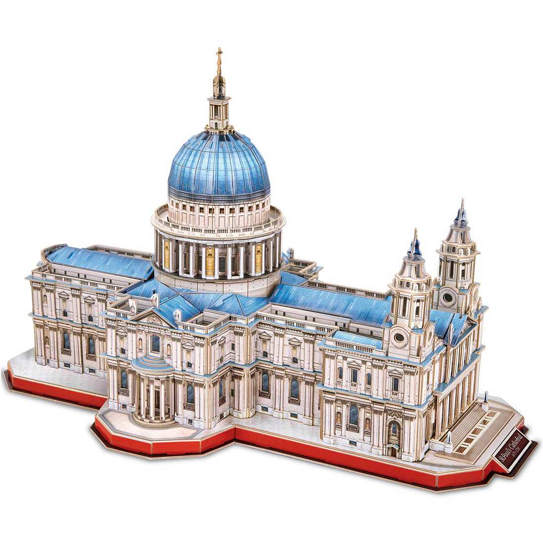 Etokfoks  3D Puzzle Saint Pauls Cathedral 643 Piece Moveable Wall Architecture Replica Double Color Design 18.59 x 11.18 x 11.74 Inch for Ages 14