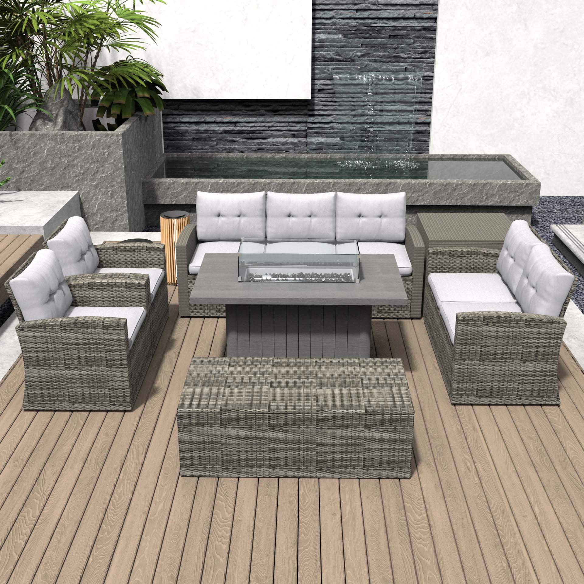Direct Wicker DWG-1503&2334TA-GR Patio-Conversation-Sets - View #3