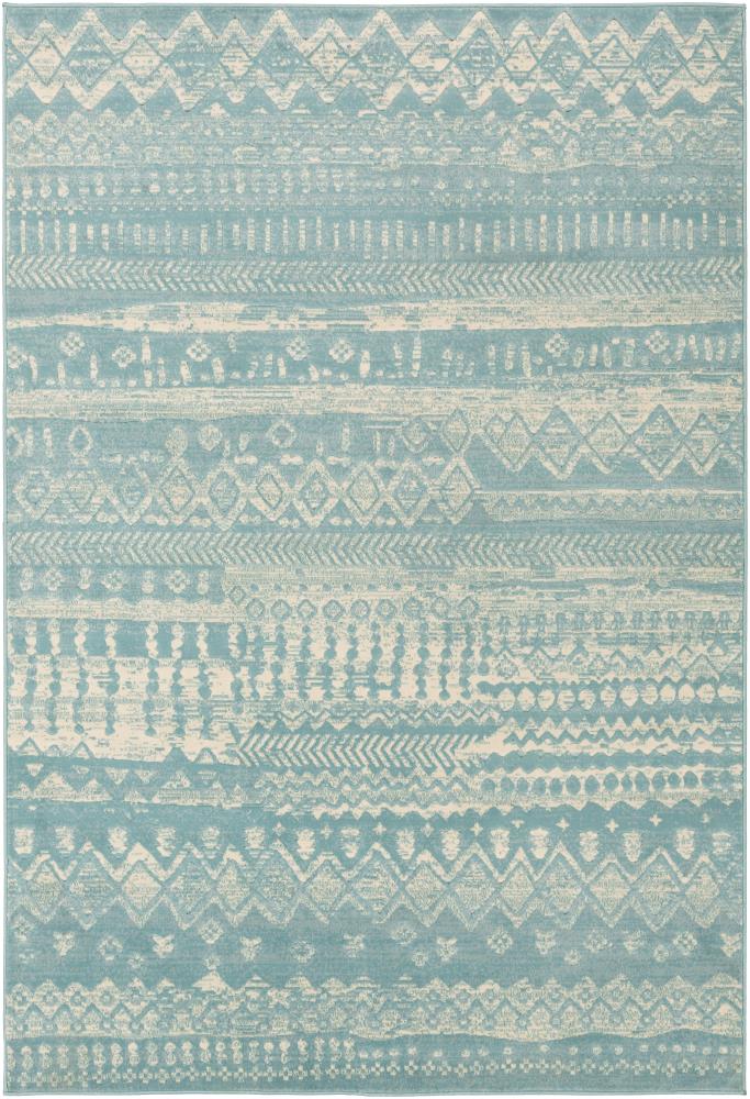 Surya CIT2363-5373 City 5 X 8 (ft) Aqua Indoor Trellis Vintage Area Rug
