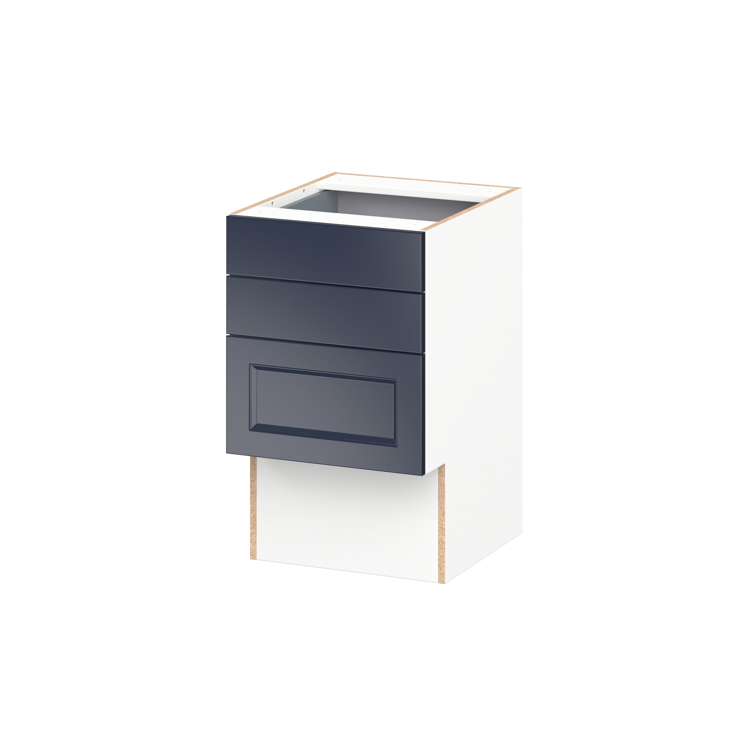 Hugo&Borg DSV3D18ADA-LO Lorette 18-in W x 30-in H x 21.83-in D Navy Blue 3 -Drawers Drawer Base Fully assembled Cabinet Recessed Panel Shaker