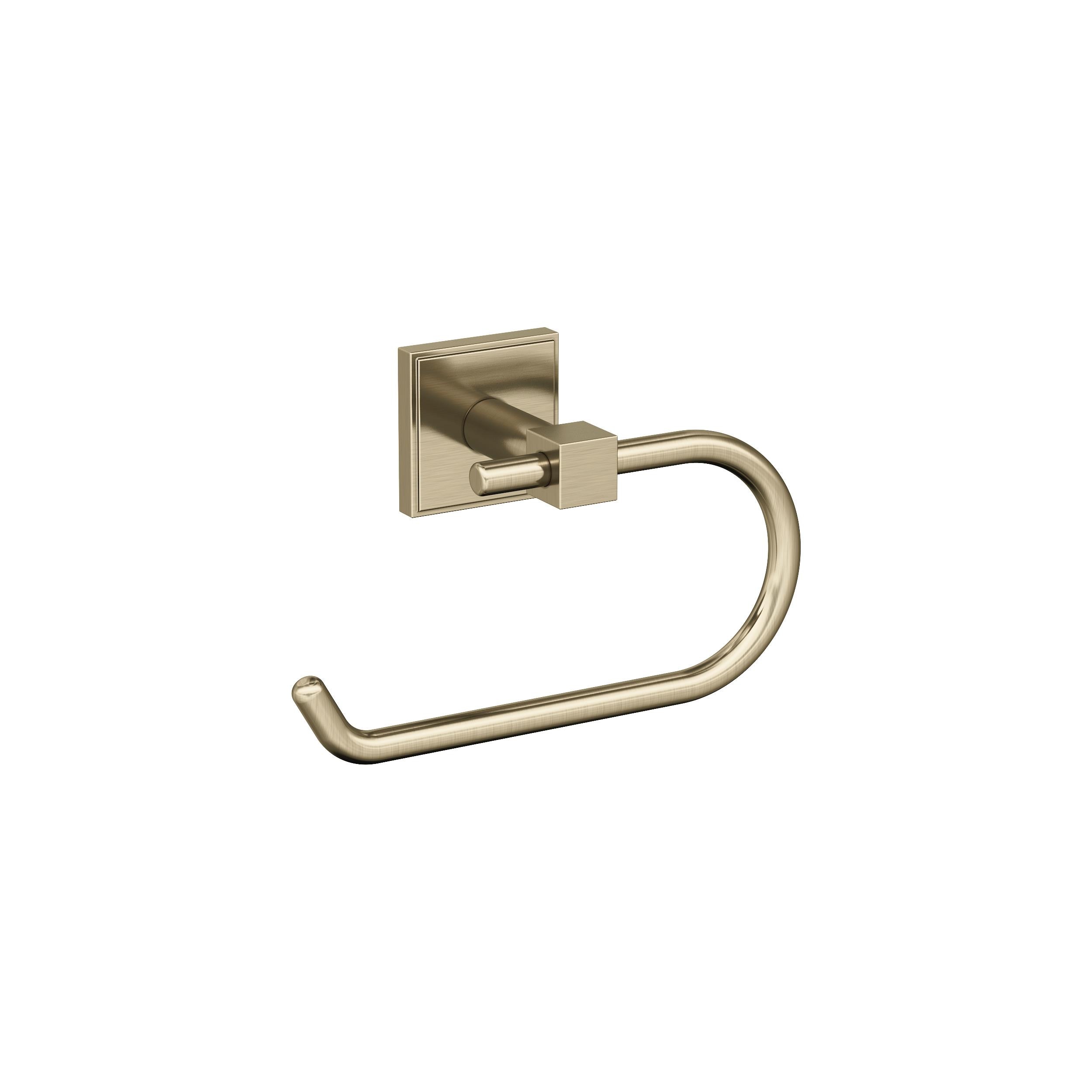 Amerock BH36071BBZ Appoint Golden Champagne Wall mount Single post Toilet Paper Holder 1 -Rolls with Storage