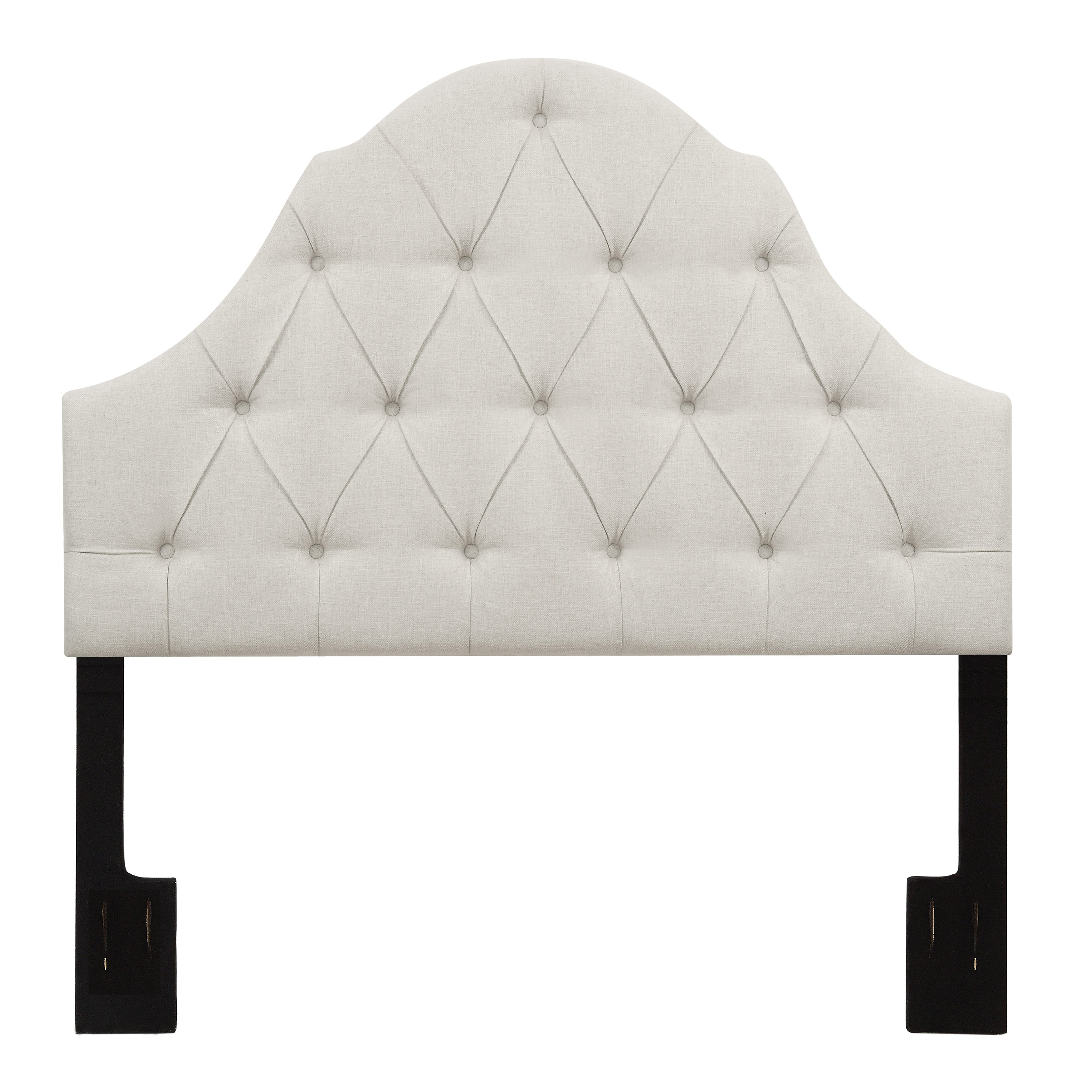 HomeFare DS-D015-250-432A Linen White Full/Queen Polyester Upholstered Headboard