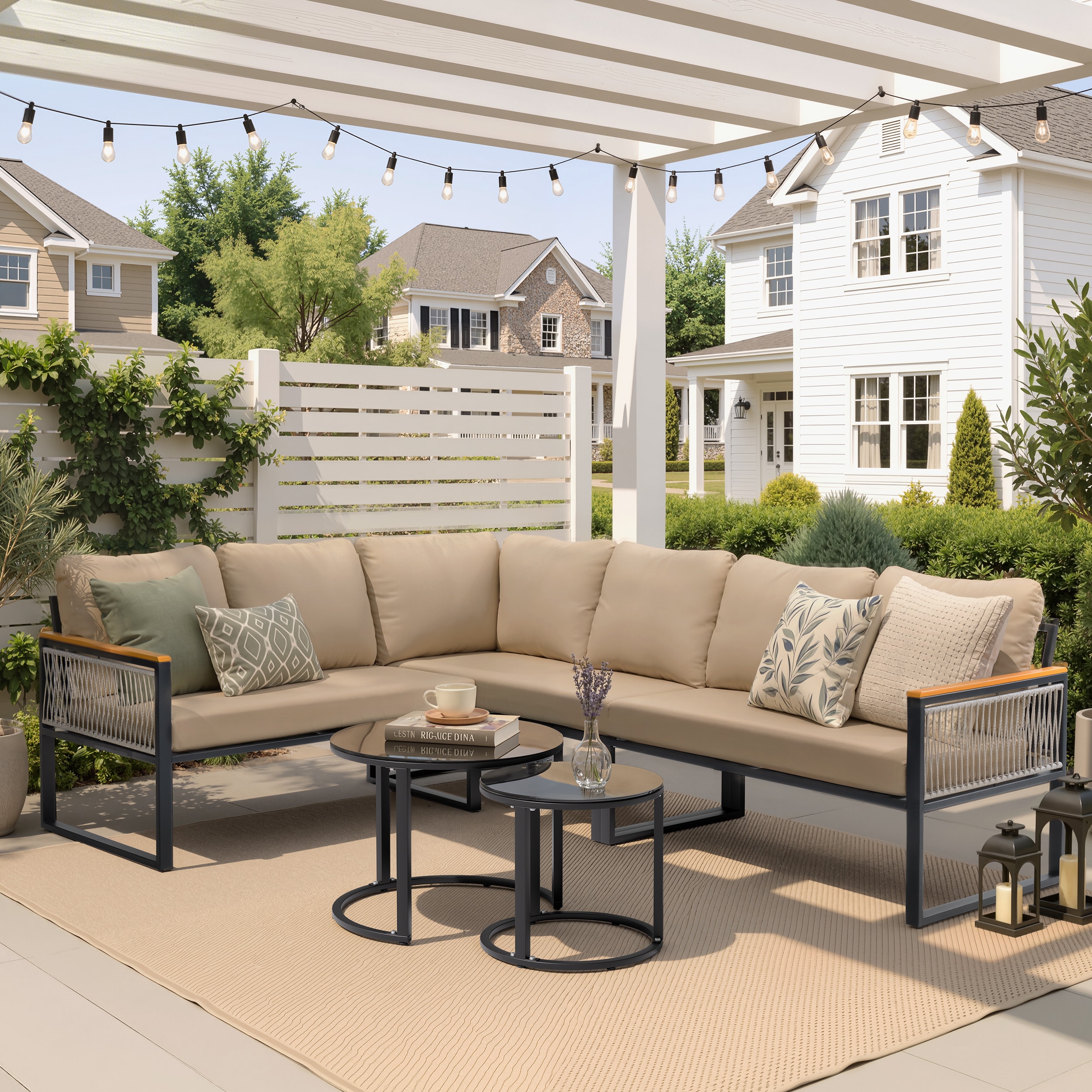 Pellebant ST25-SF005BEI-3 Patio-Sofas-Daybeds - View #2