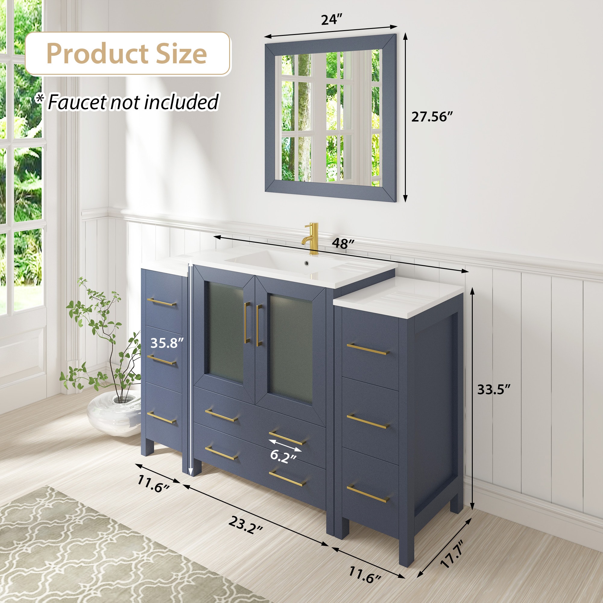 Vanity Art VA3024-48B Bath-Vanity-Combo - View #11