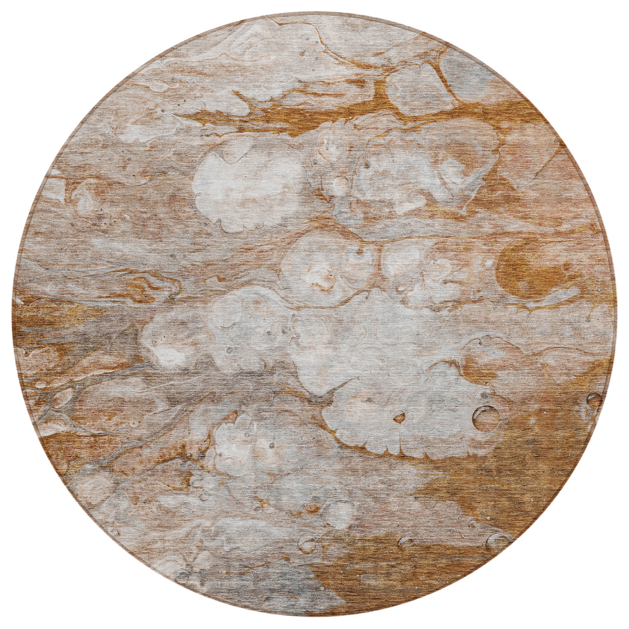 Addison Rugs ACN698TR8RO Chantille ACN698TR 8 x 8 (ft) Polyester Terracotta Round Indoor/Outdoor Geometric Machine washable Area rug