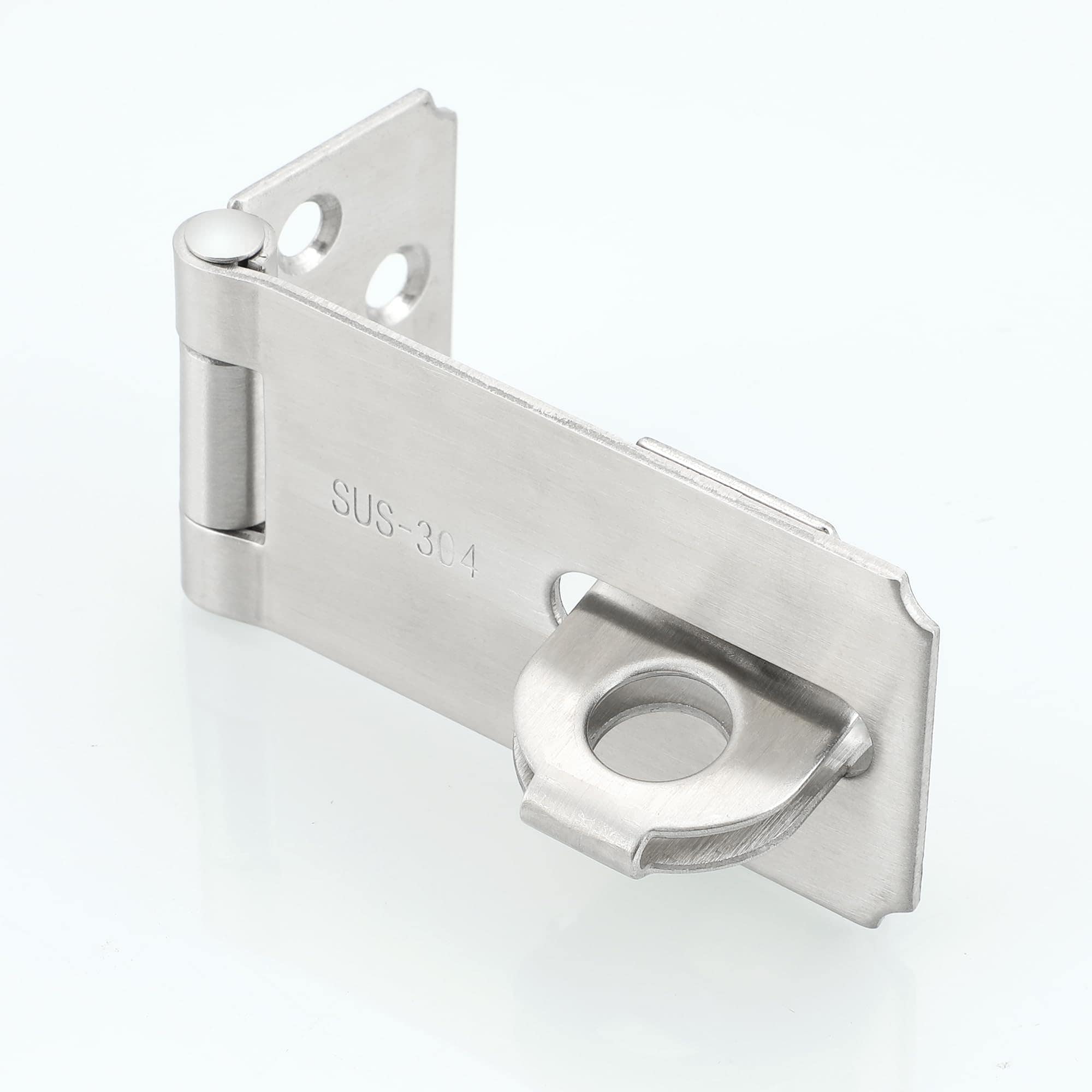 Ahfiwaso  Door Lock Hasp Latch Thicked SUS304 Stainless Steel Security Packlock Clasp Hasp Lock Latch for for Interior Door Toilet Barn Door
