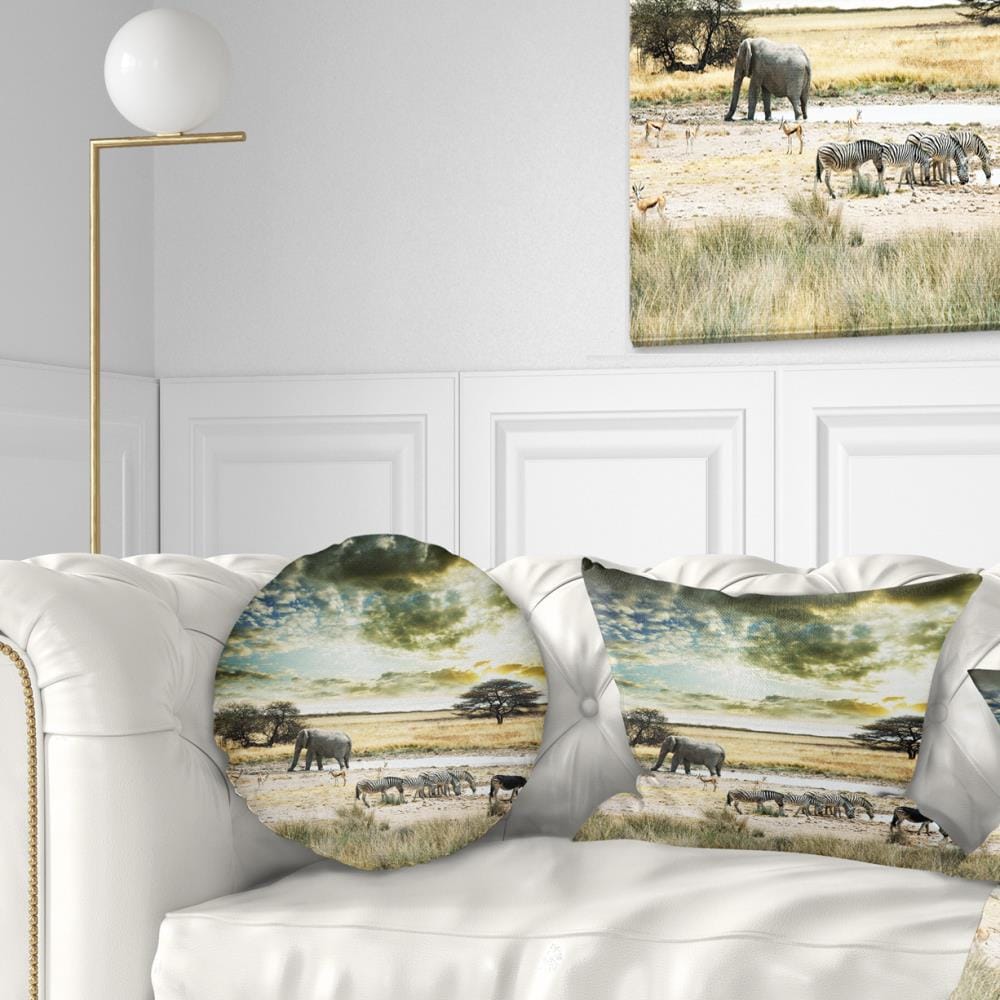 Designart CU12953-12-20 12-in x 20-in Gray Indoor Decorative Pillow