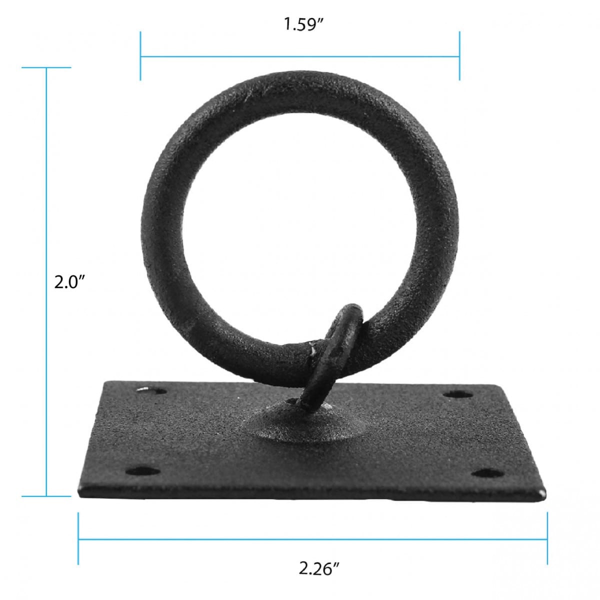 Black Wrought Iron Traditional Cabinet Drawer Pull Handle