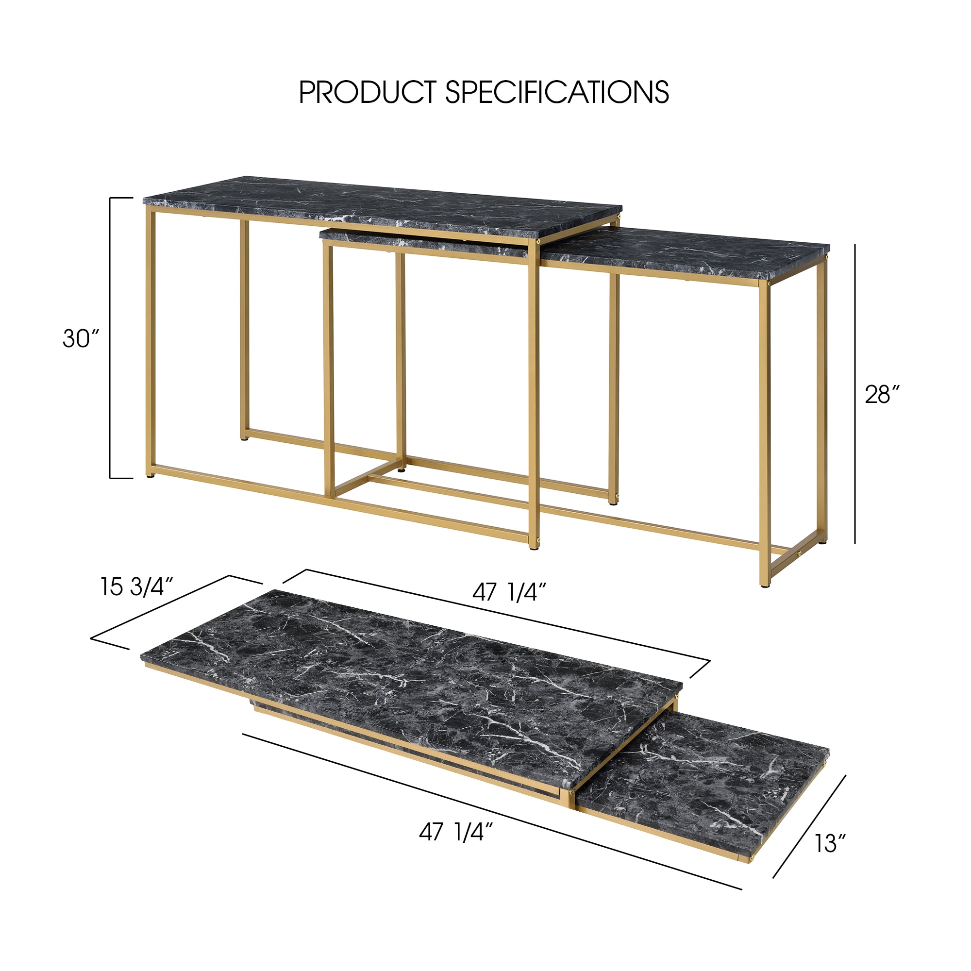 Furniture of America IDF-AC817BK Console-Sofa-Tables - View #8
