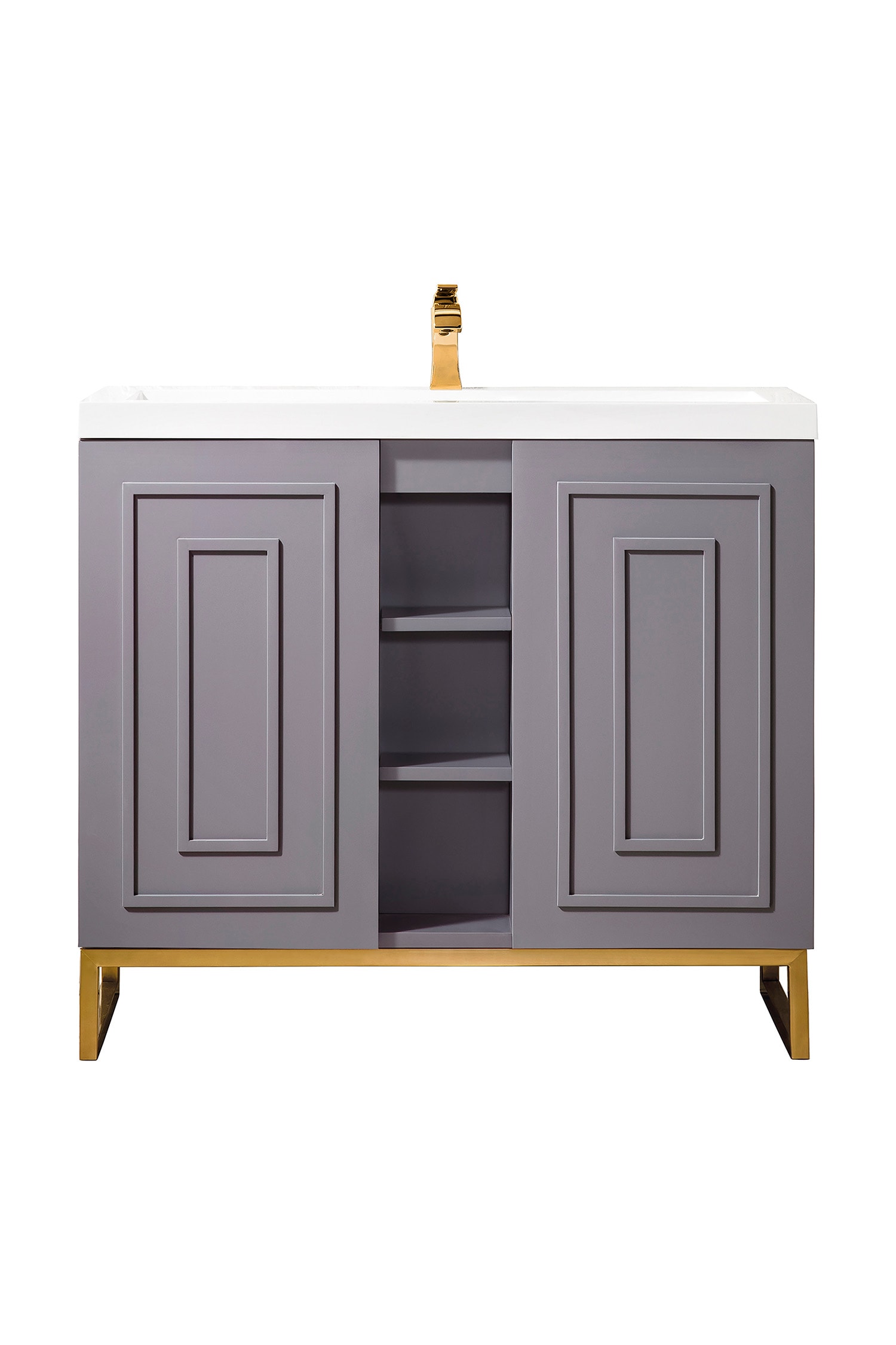 James Martin Vanities Alicante 39.5 in Grey Smoke Single Sink