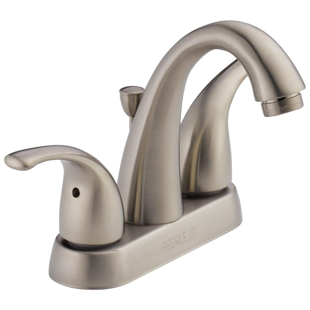 Peerless Apex Brushed Nickel 2 Handle 4 In Centerset WaterSense High   02877201 