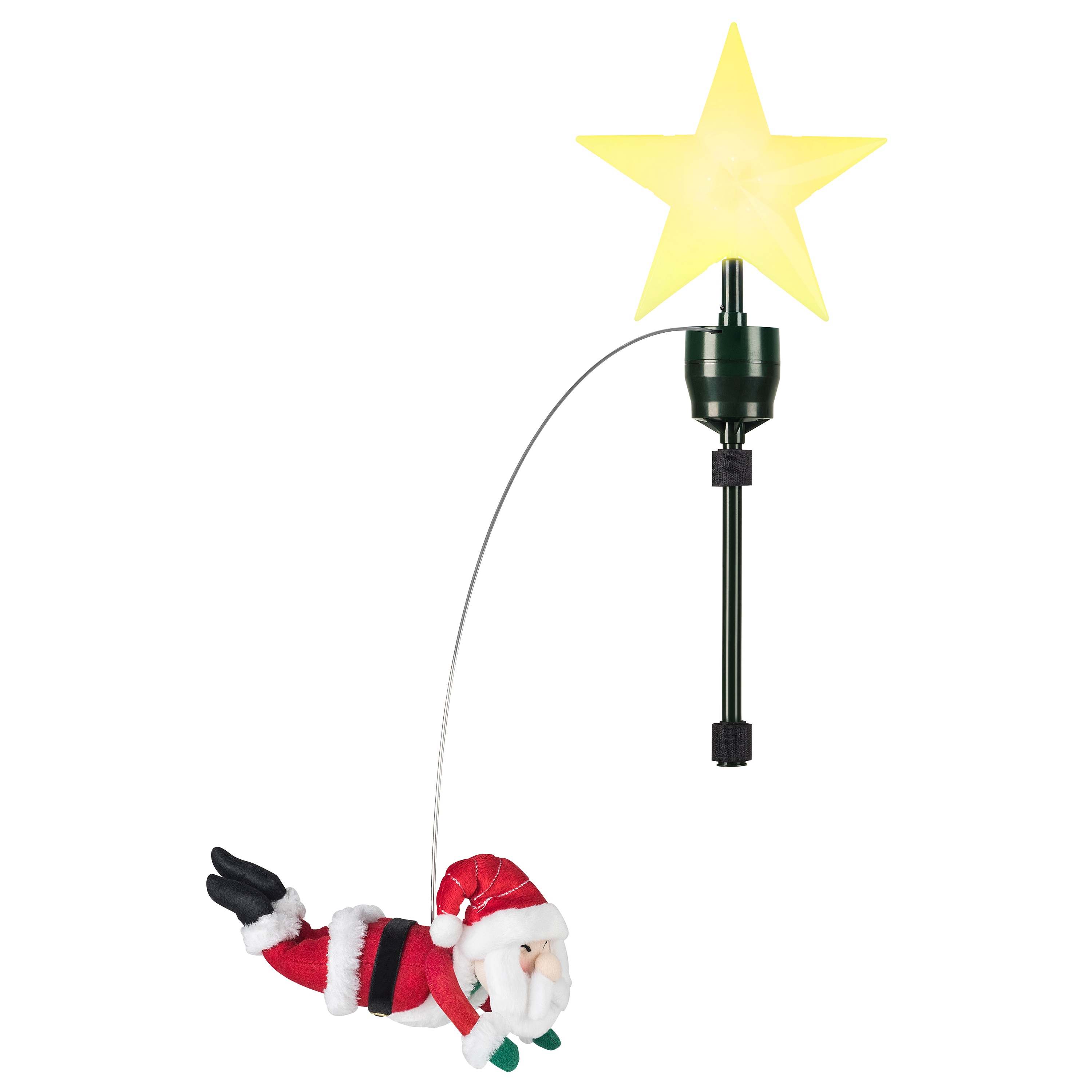 Mr. Christmas 49359 24-in 24-in Santa Red White Christmas Tree Topper