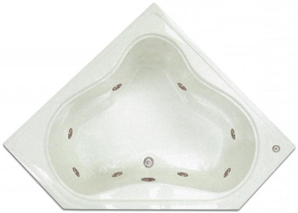 Home and Garden LPI303-W-RSP Home 22.75-Inches x 54-Inches White Acrylic Corner Drop-in Whirlpool tub ( Center Drain )