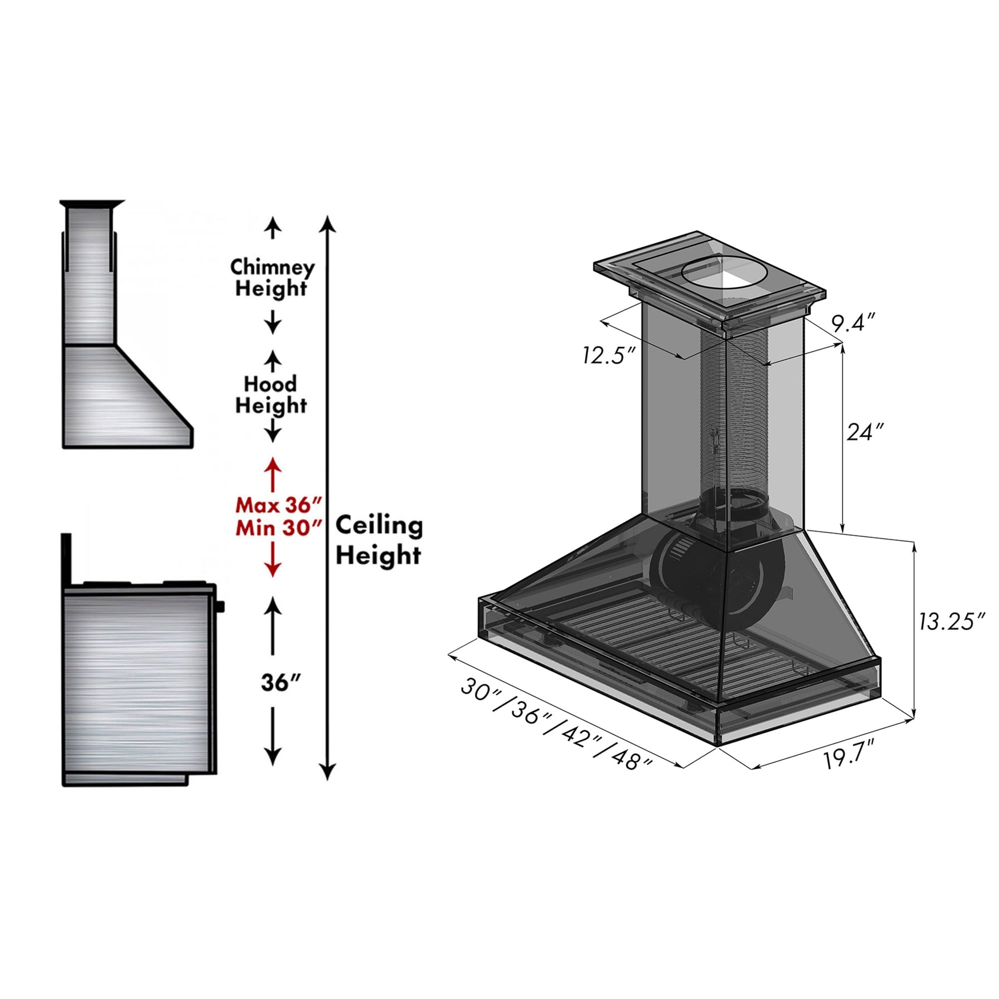 ZLINE KITCHEN & BATH KBAR-30 Wall-Mounted-Range-Hoods - View #12