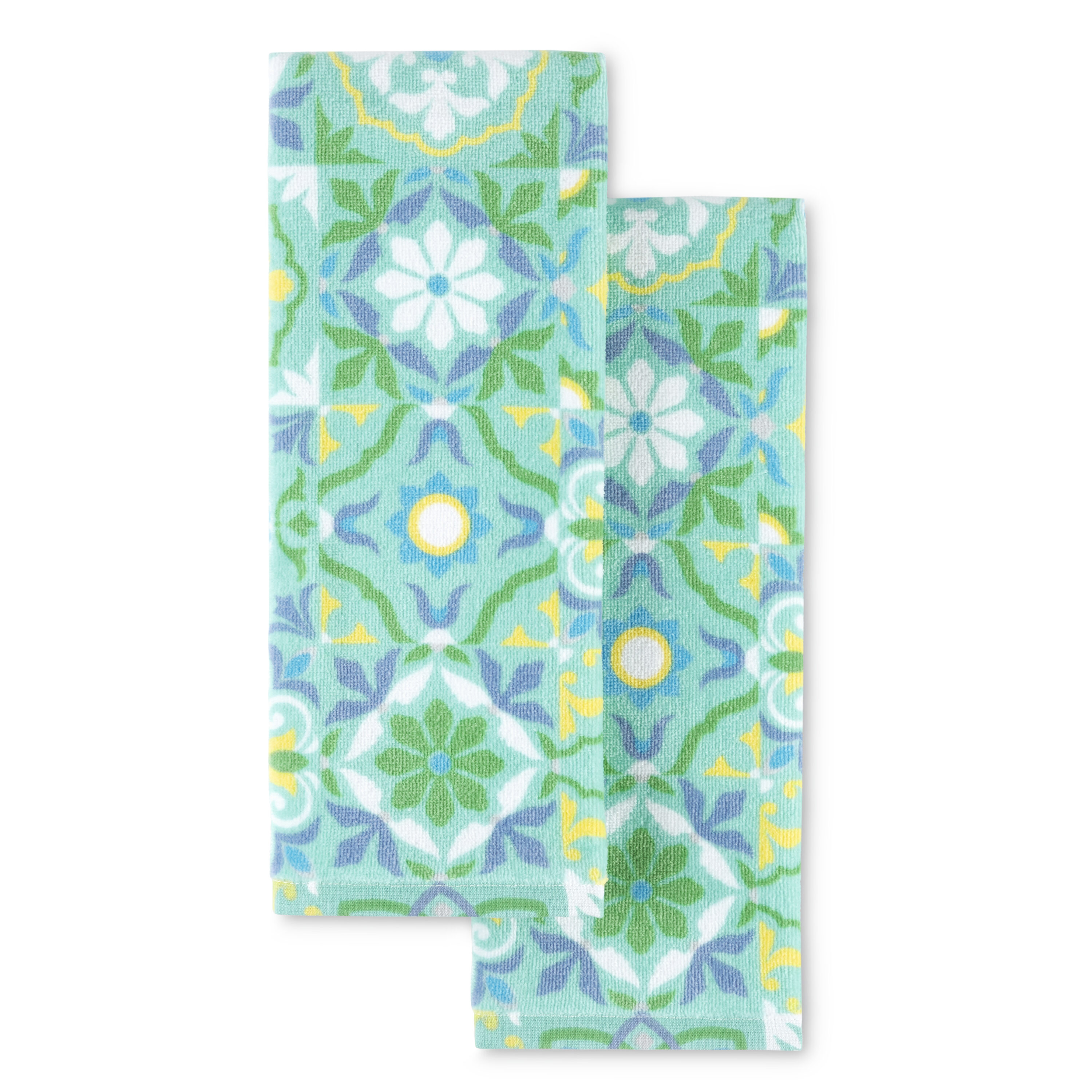  2 Packs Kitchen Towels and Dishcloths Sets, Abstract