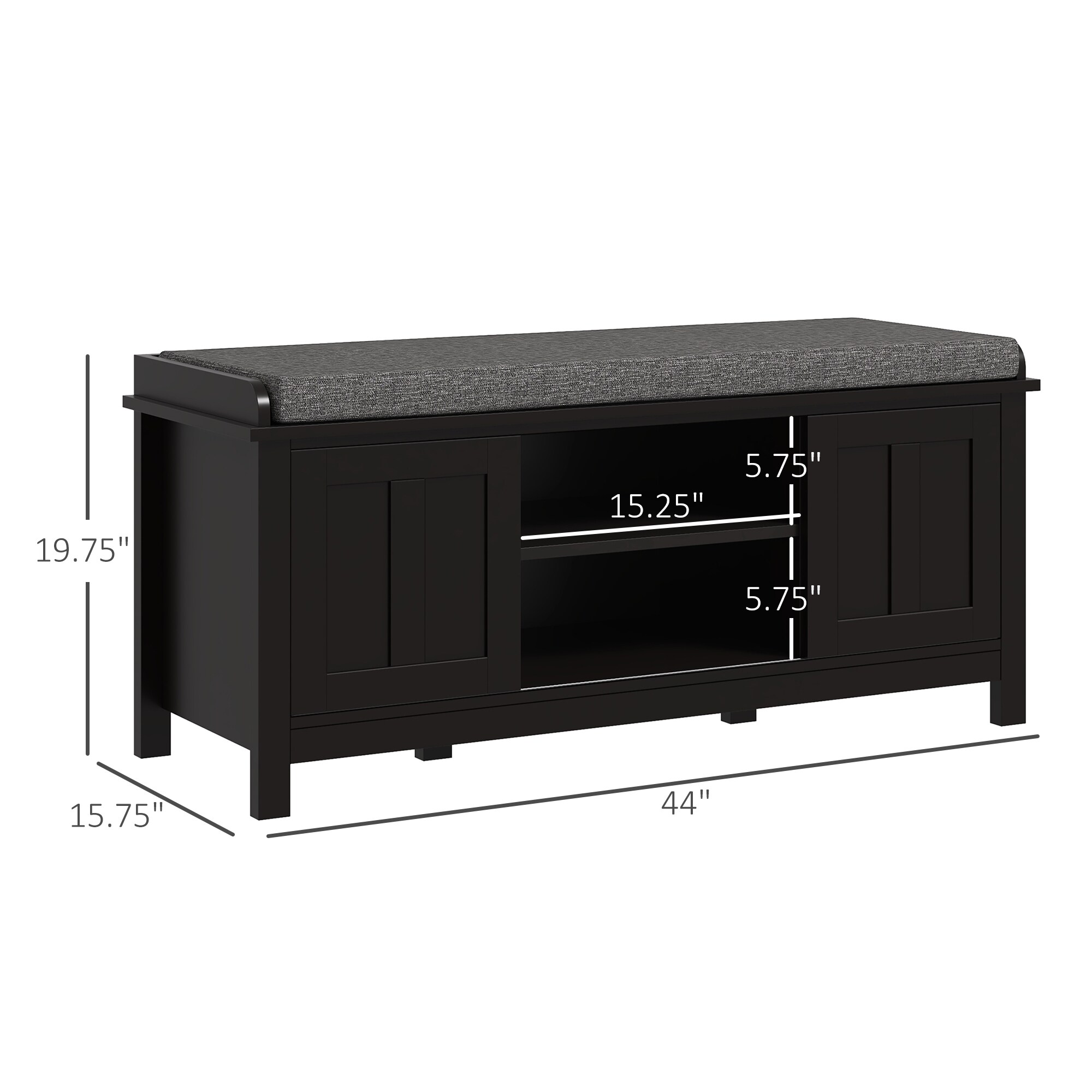 HomCom 837-113V80BK bench - View #3