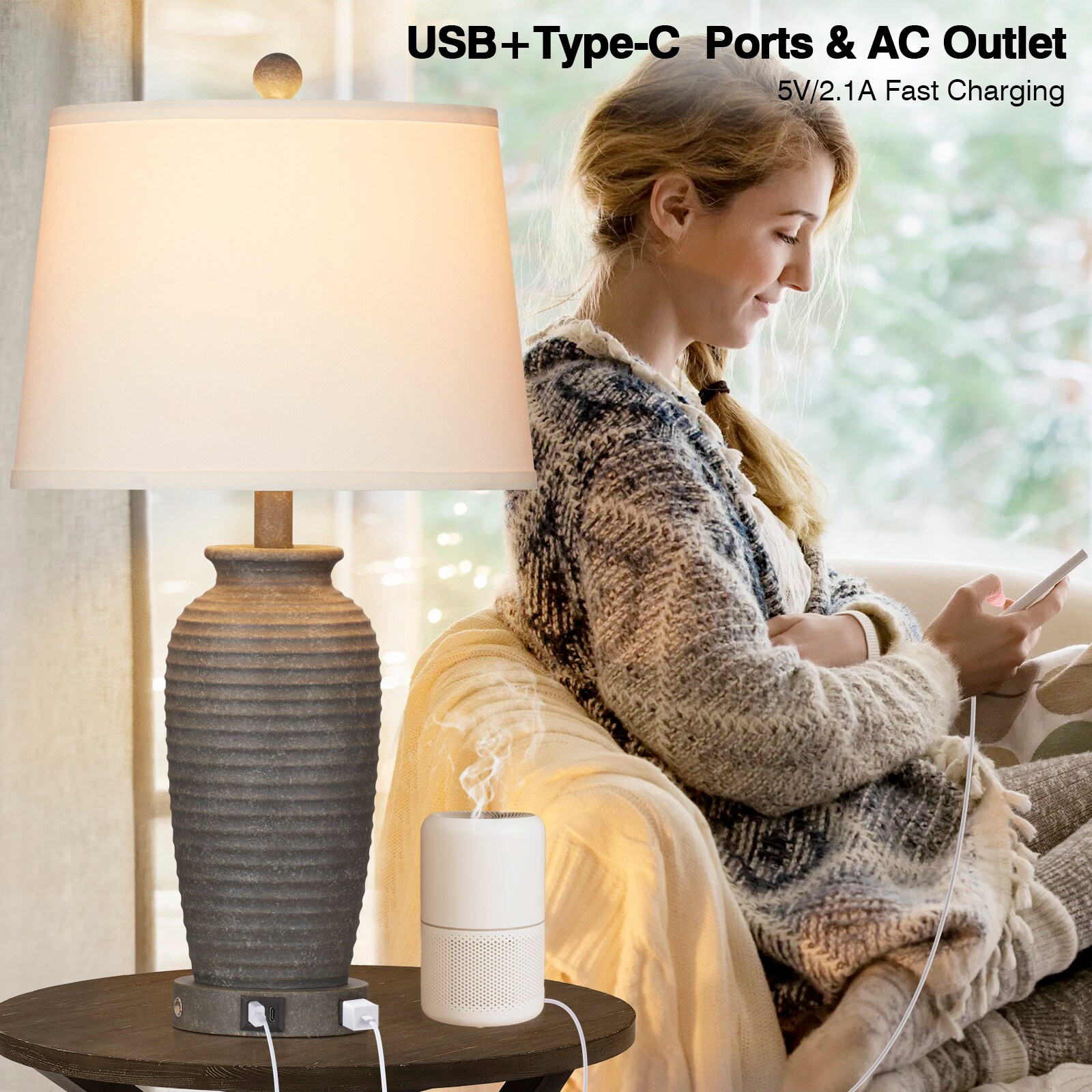 UrFurnishings TD-245 Table-Lamps - View #8