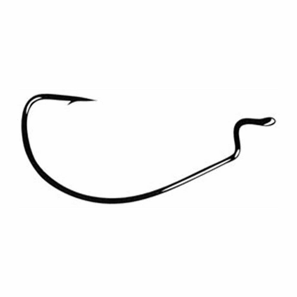  ZX9FRB1884 Gamakatsu- Spro Worm Hook Ewg X-Wide Black Offset, Size 1-0
