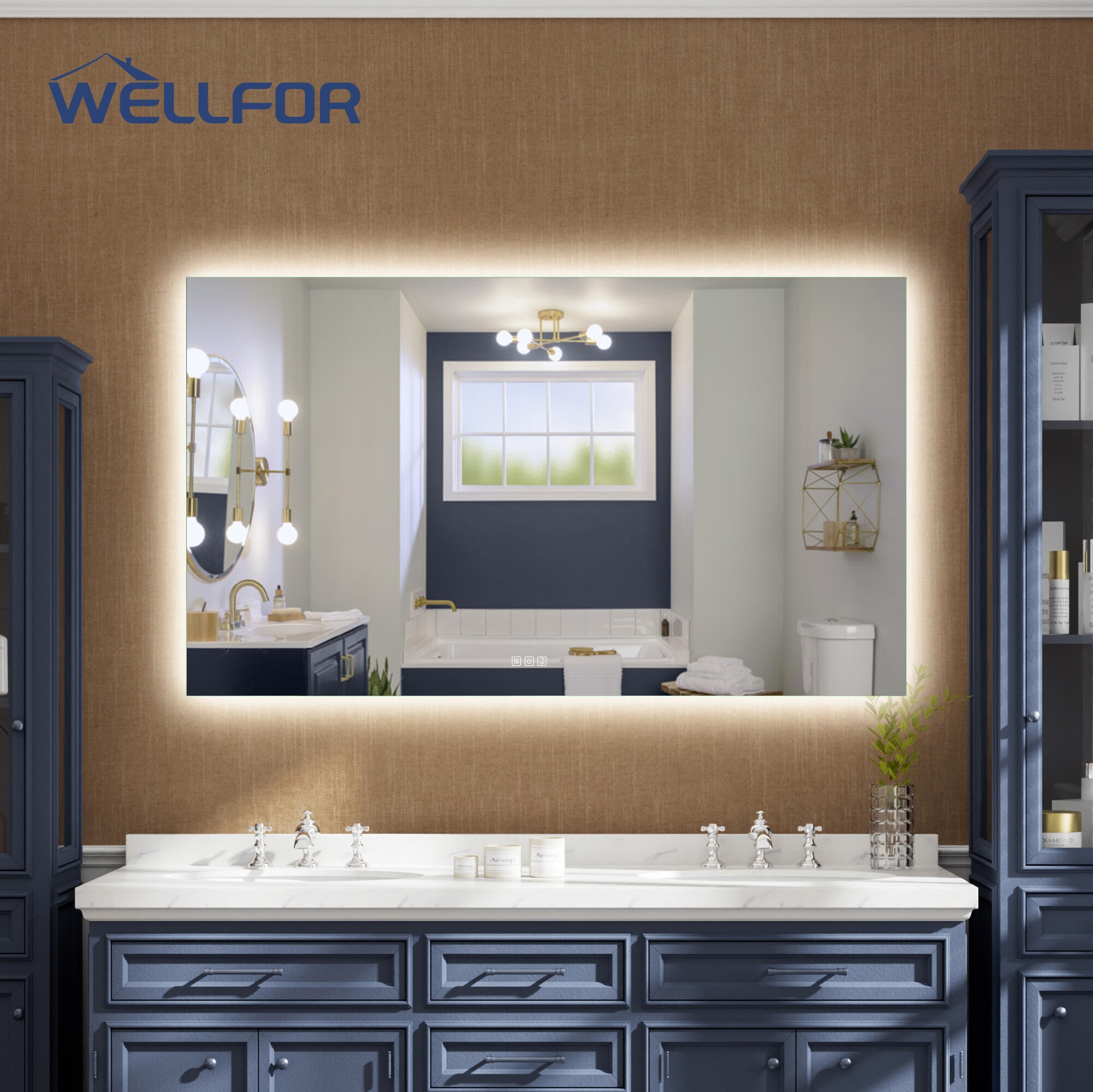 WELLFOR W15MRL5532 Framed-Bath-Mirrors - View #4