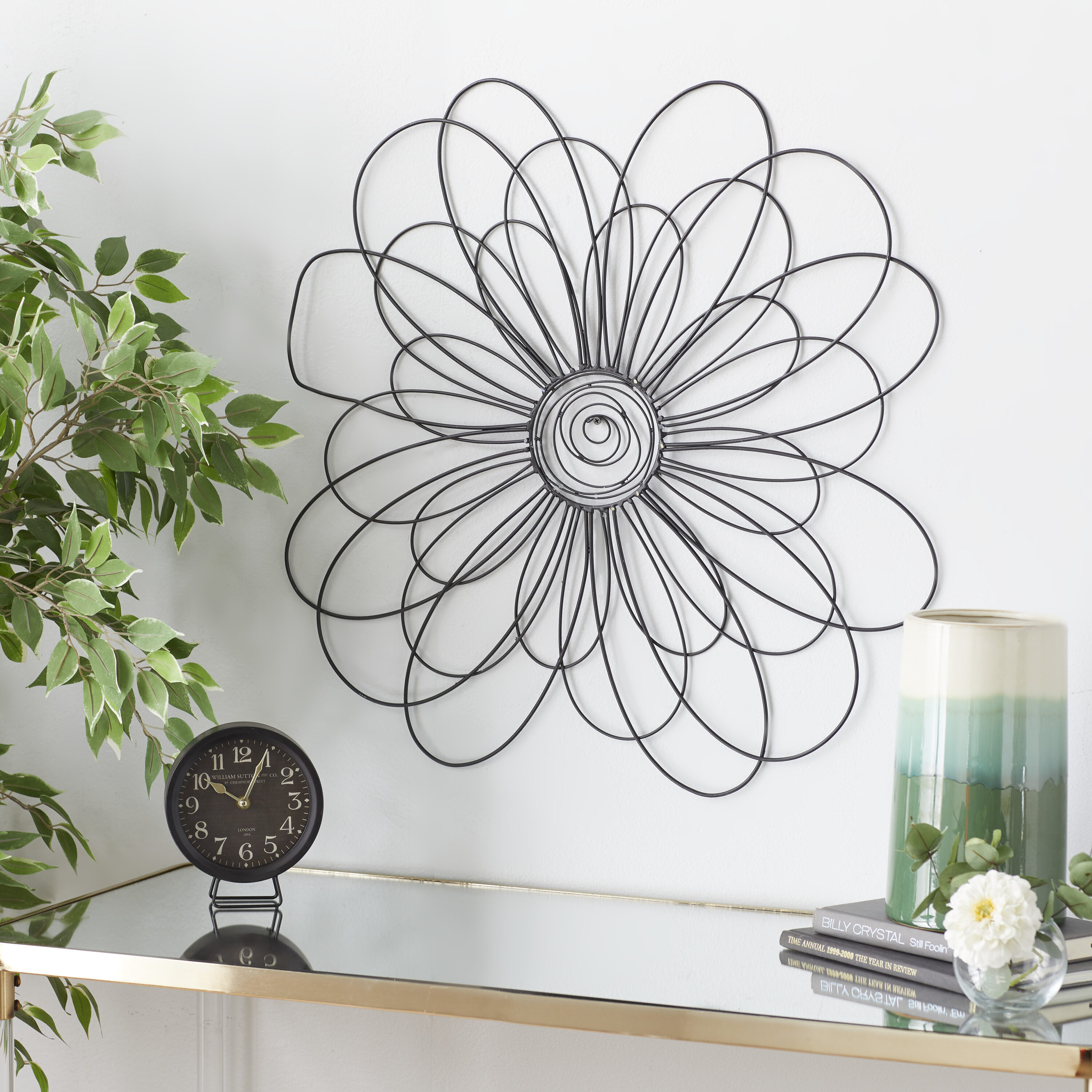 Grayson Lane 64664 29-Inches W x 29-Inches H Metal Floral and botanical Floral Wall sculpture