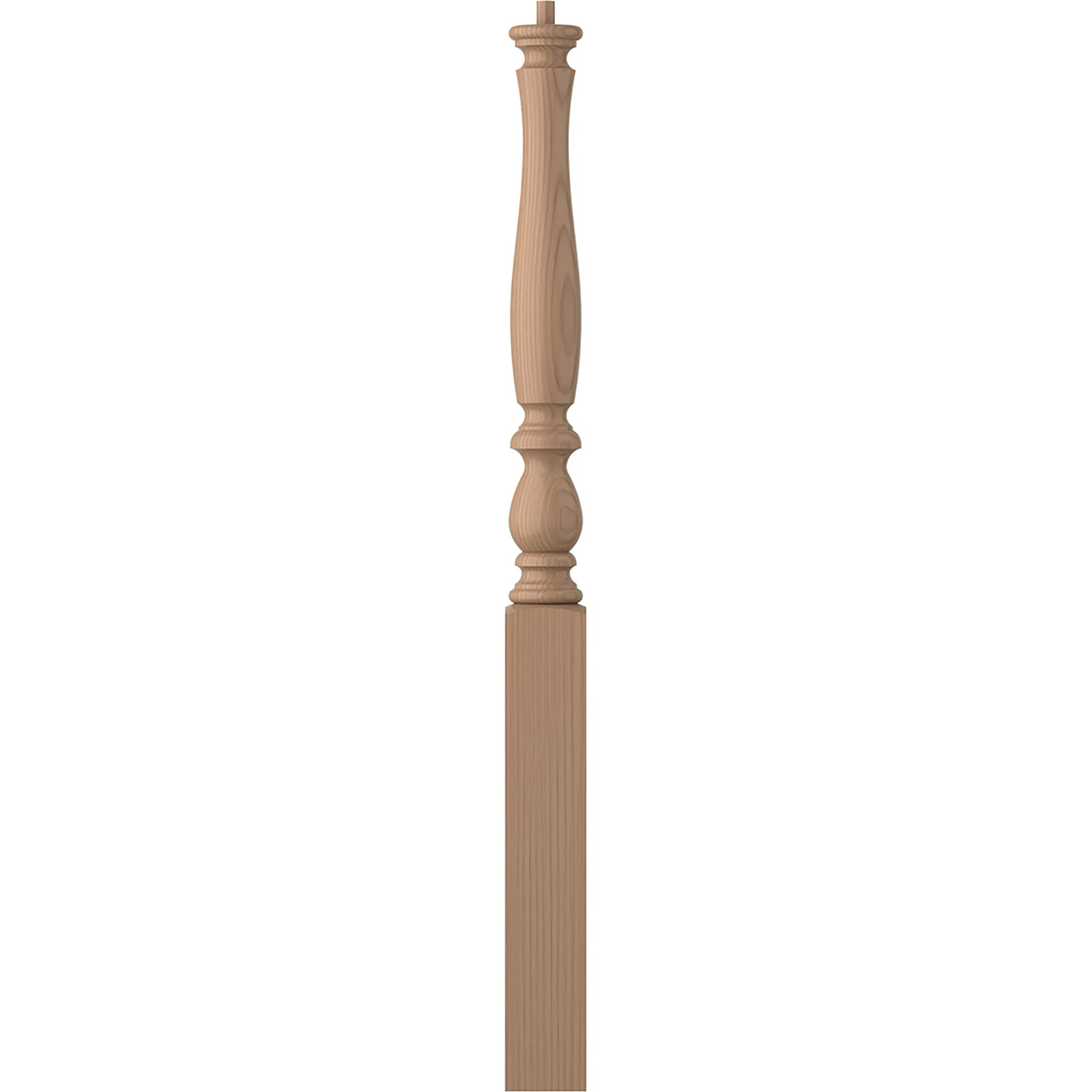 L.J. Smith Stair Systems LJP-3910-P Harbor 3.25-in x 43-in Unfinished Poplar Starting Stair Newel Post